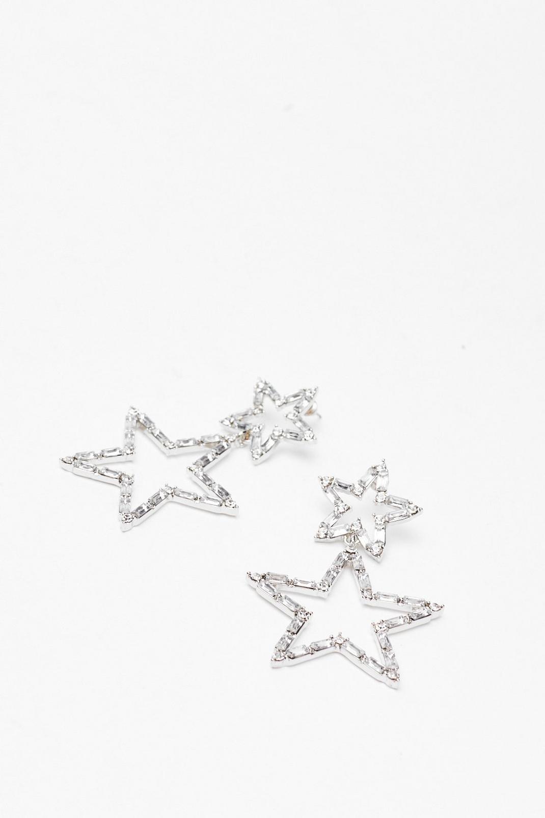 Show Stopper Diamante Star Earrings image number 1