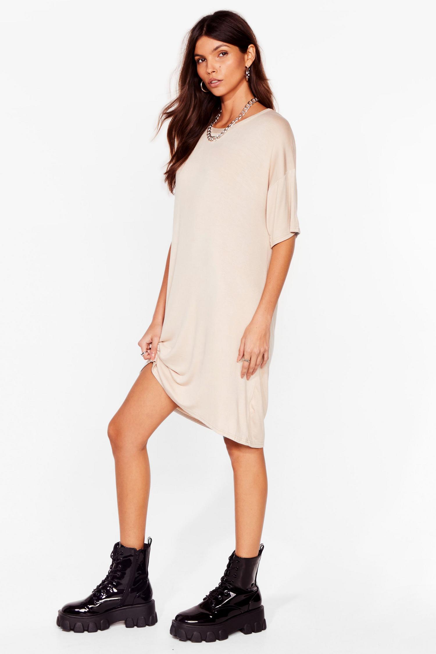 Casual Loose Fit Midi T-Shirt Dress | Nasty Gal