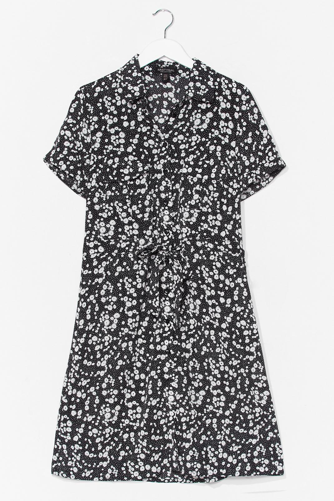 Dry Those Tiers Floral Shirt Dress image number 1