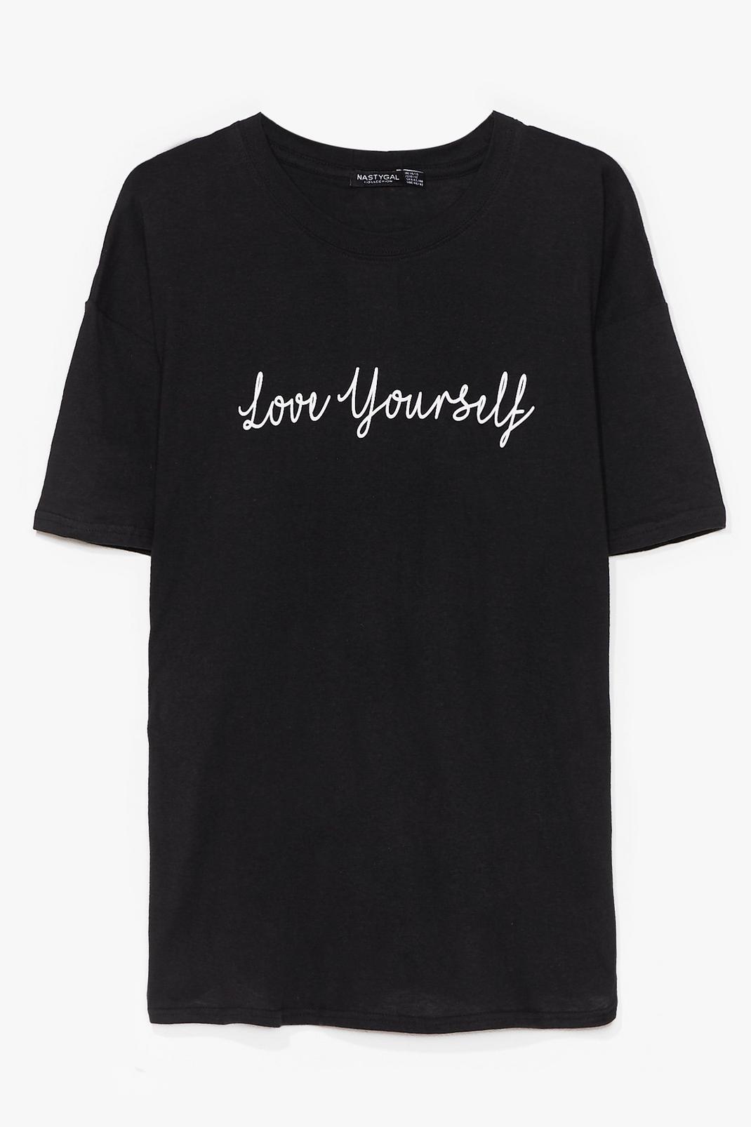 Grande Taille - T-shirt à slogan Love Yourself image number 1