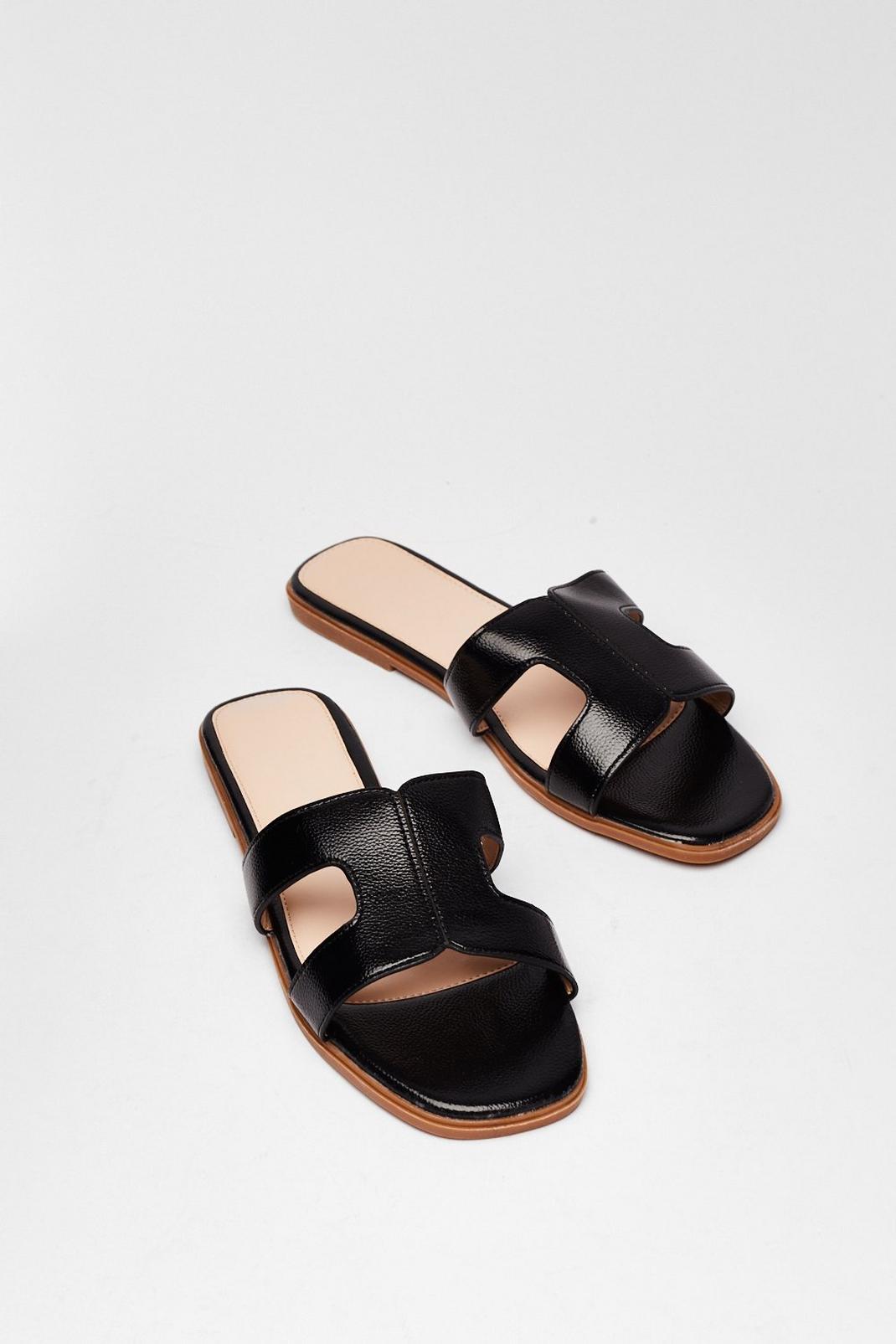 Cut-Out About Town Faux Leather Sandals image number 1