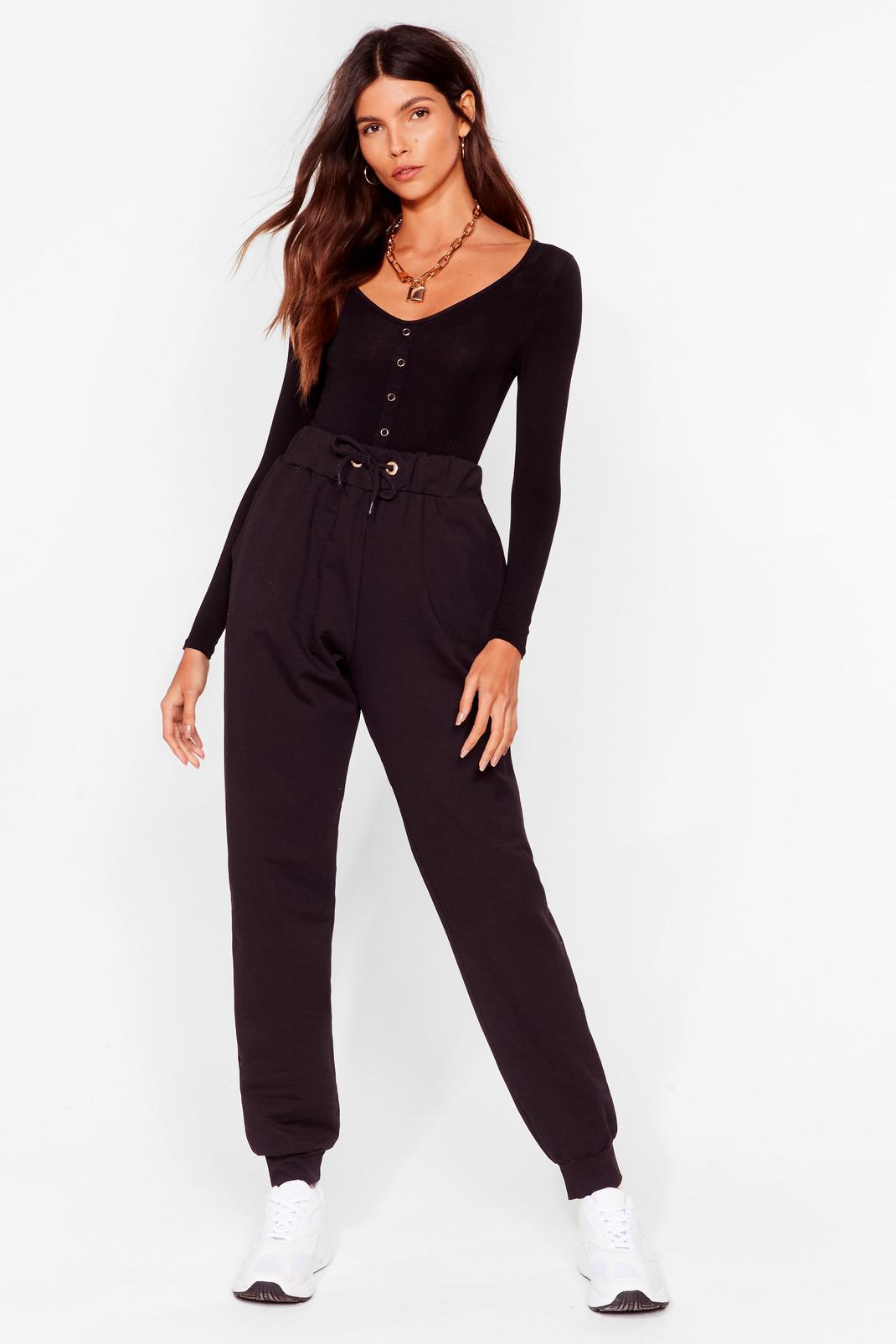 Take Me Button Bodysuit and Joggers Set image number 1