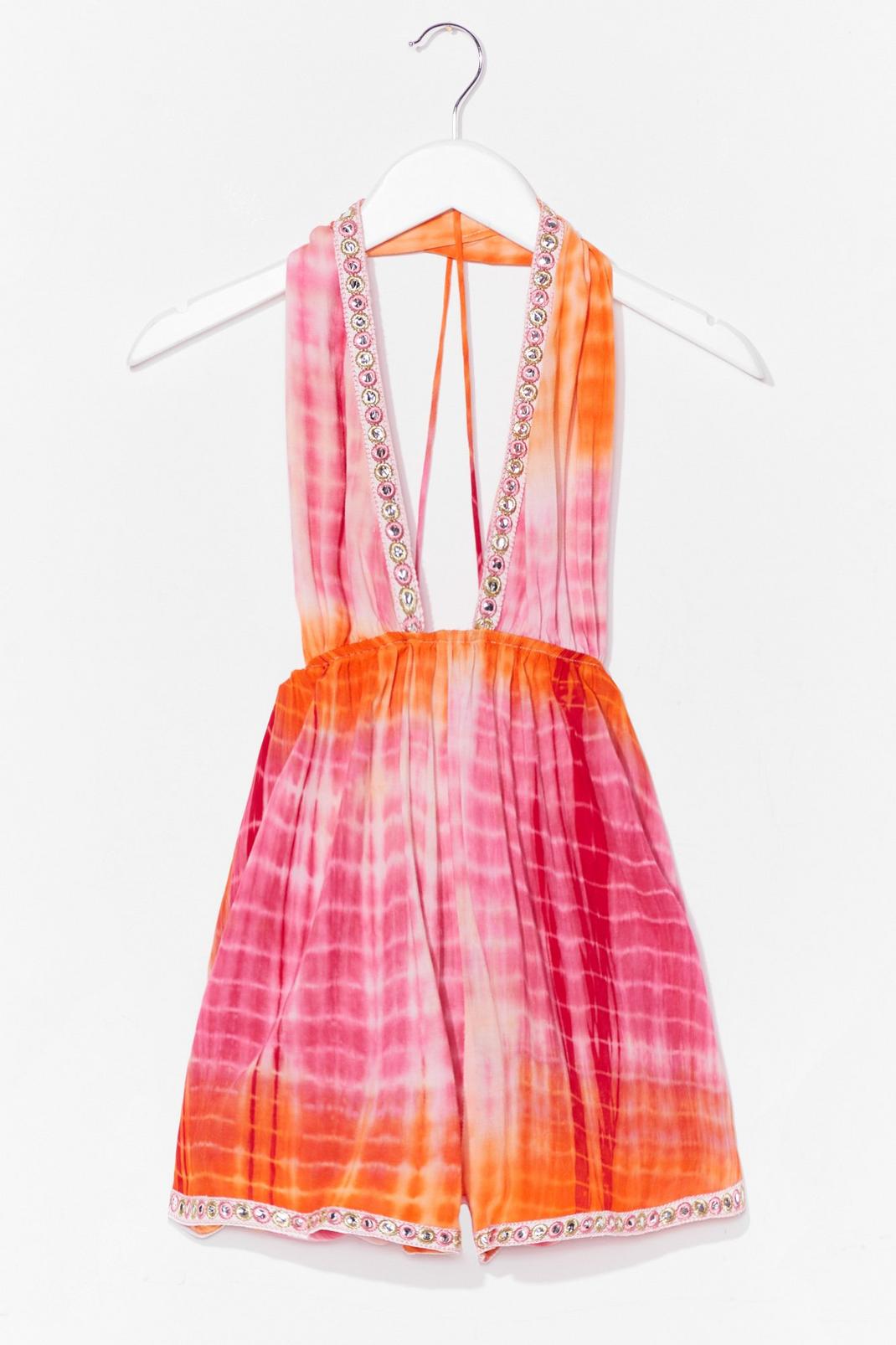 Got My Tie Dye On You Plunging Halter Playsuit image number 1