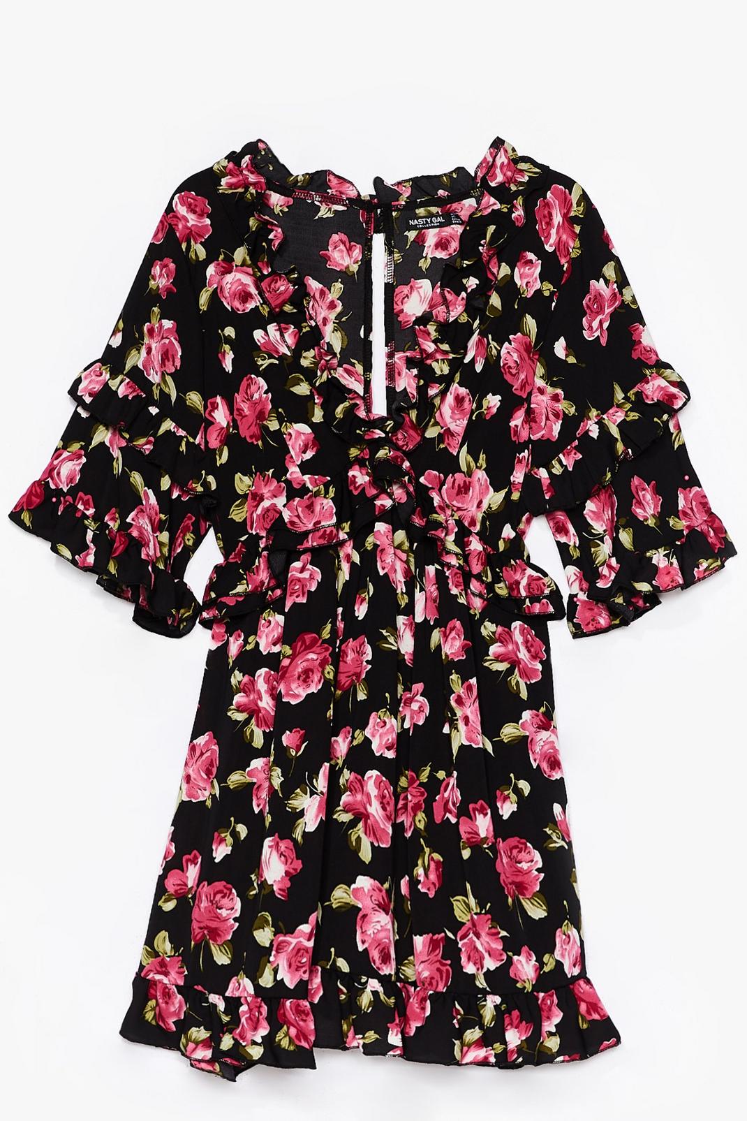 Black Grow for It Floral Mini Dress image number 1