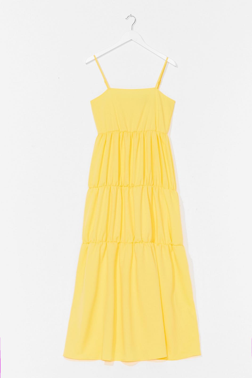 Lemon Cami Tiered Maxi Dress image number 1