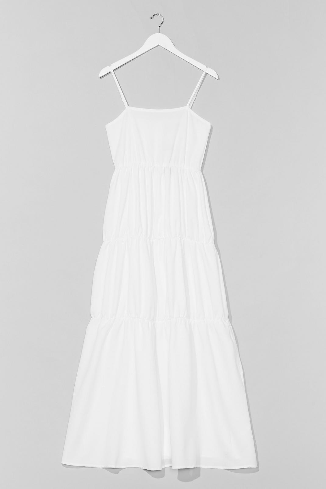 White Cami Tiered Maxi Dress image number 1