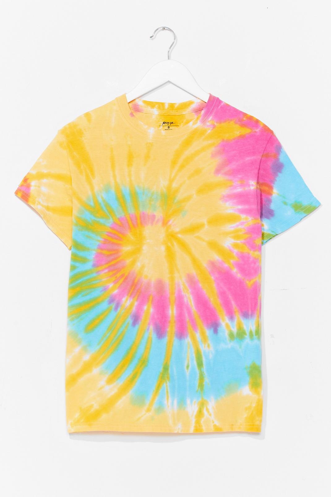 Groovy Spiral Tie Dye Relaxed T-Shirt image number 1