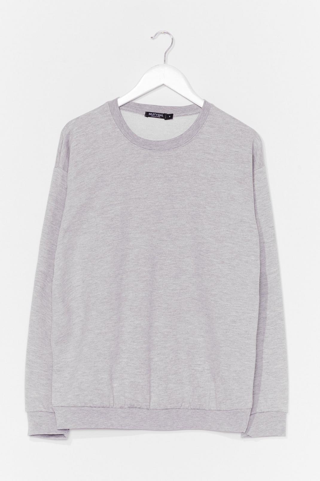 Grey The Simple Things Oversized Sweatshirt image number 1