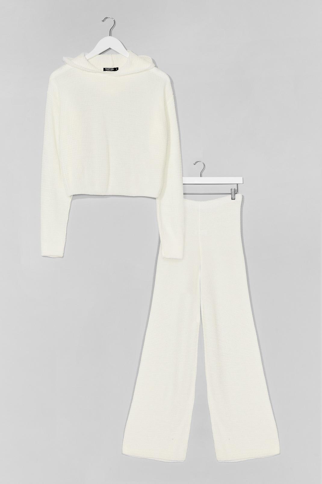 Cream The Hood Life Knit Hoodie and Pant Lounge Set image number 1