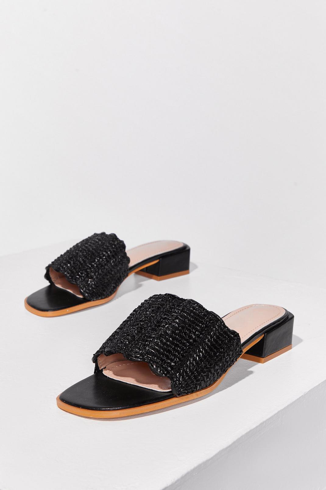 Woven Our Favorite Faux Leather Heeled Sandals image number 1