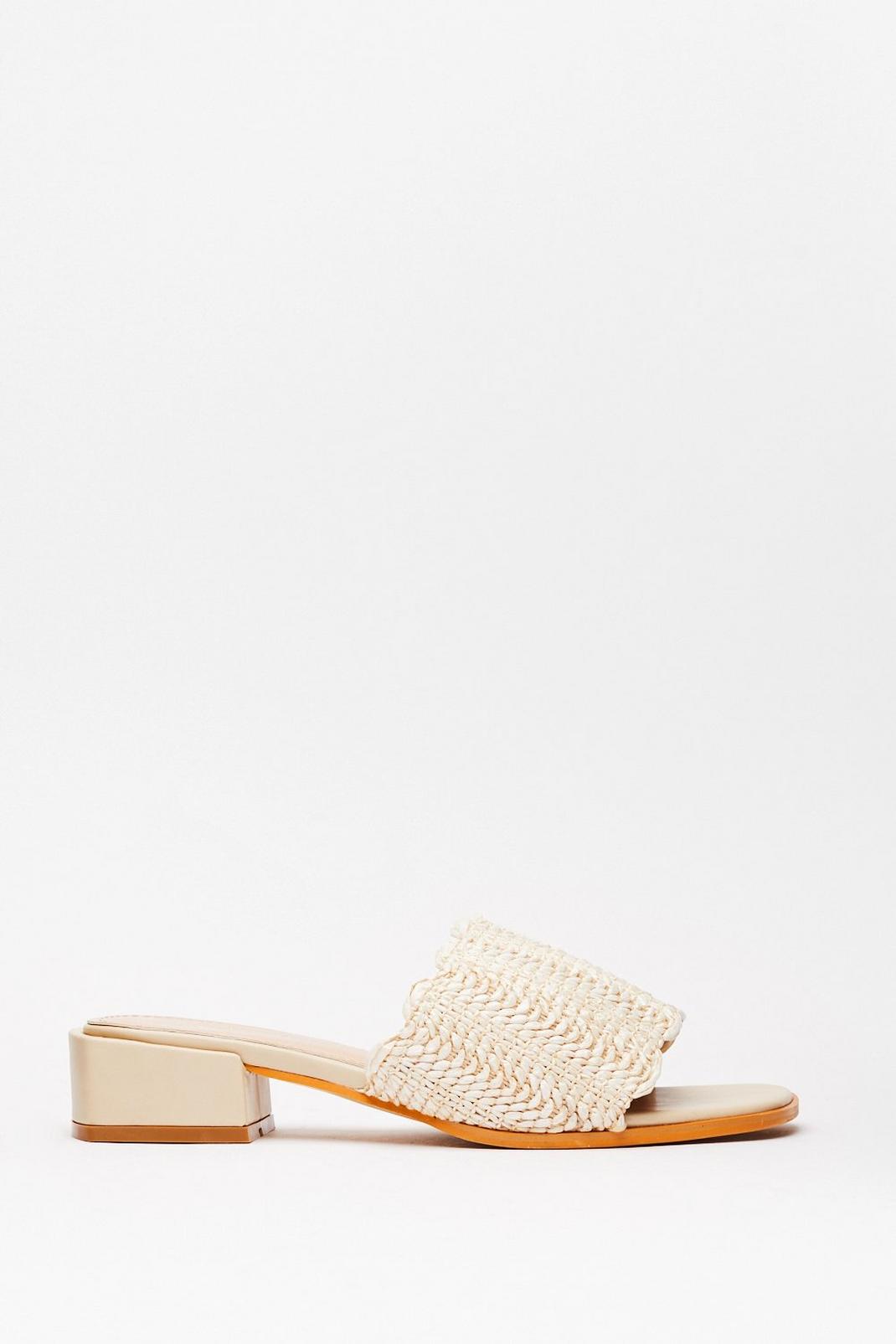 Woven Our Favorite Faux Leather Heeled Sandals image number 1
