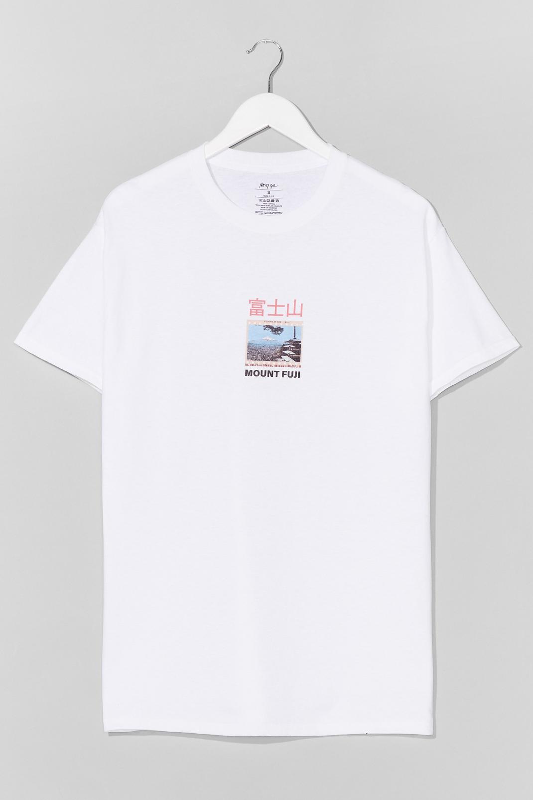 T-shirt à impression Vue sur le Mont Fuji, White image number 1