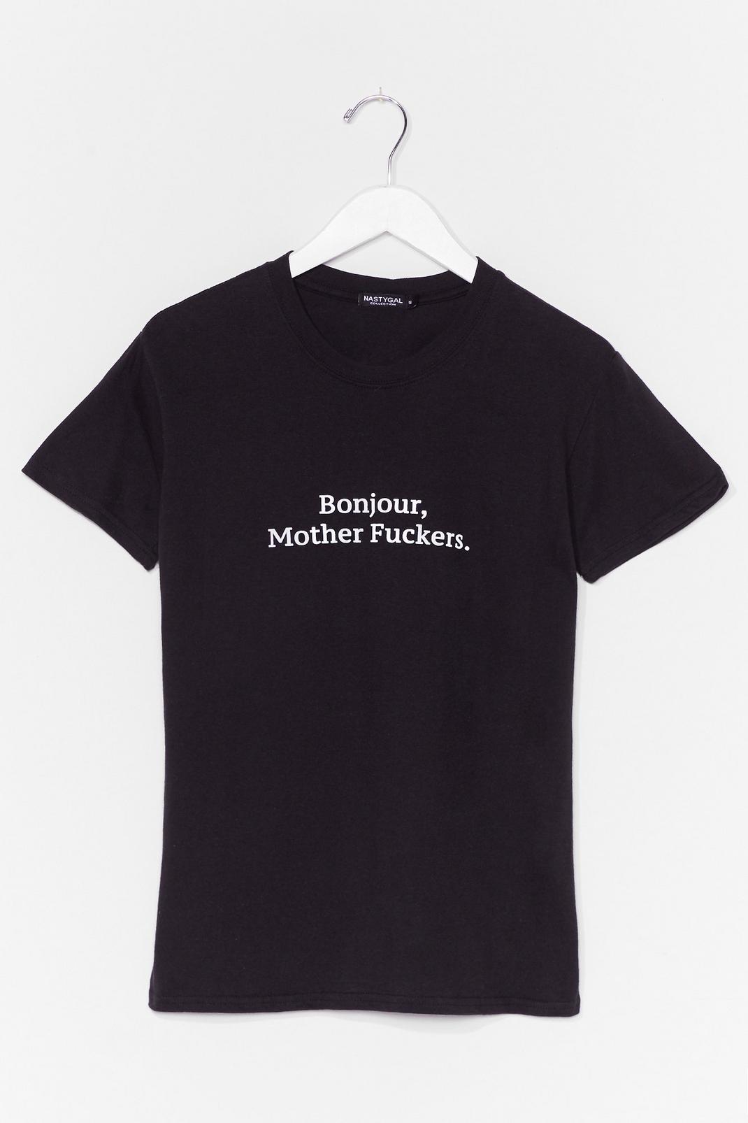 T-shirt ample à slogan Bonjour Mother Fuckers image number 1