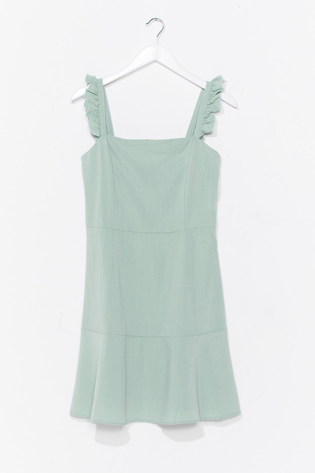 Mint Square Neck Tiered Mini Dress image number 1