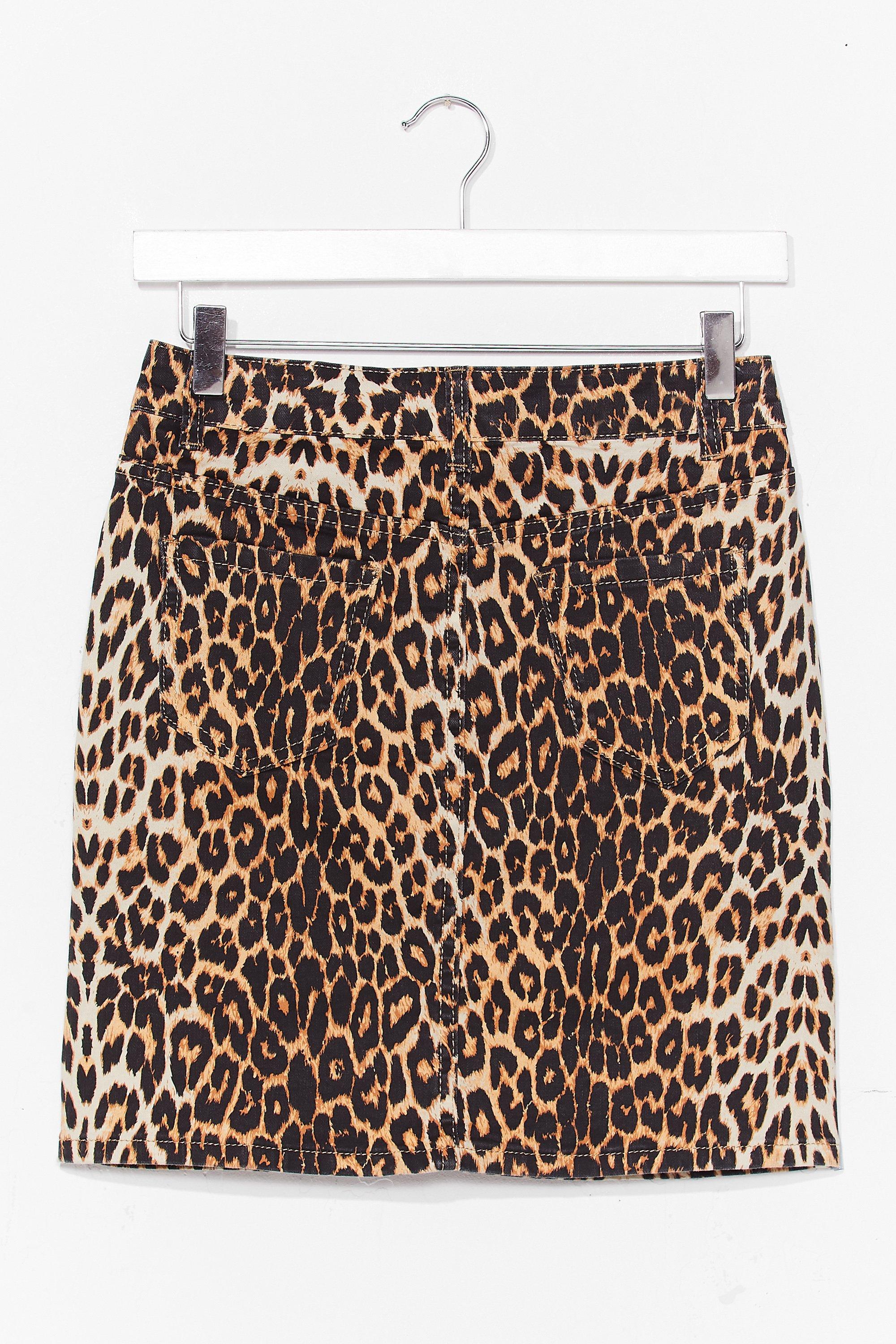 Leopard 2024 jean skirt