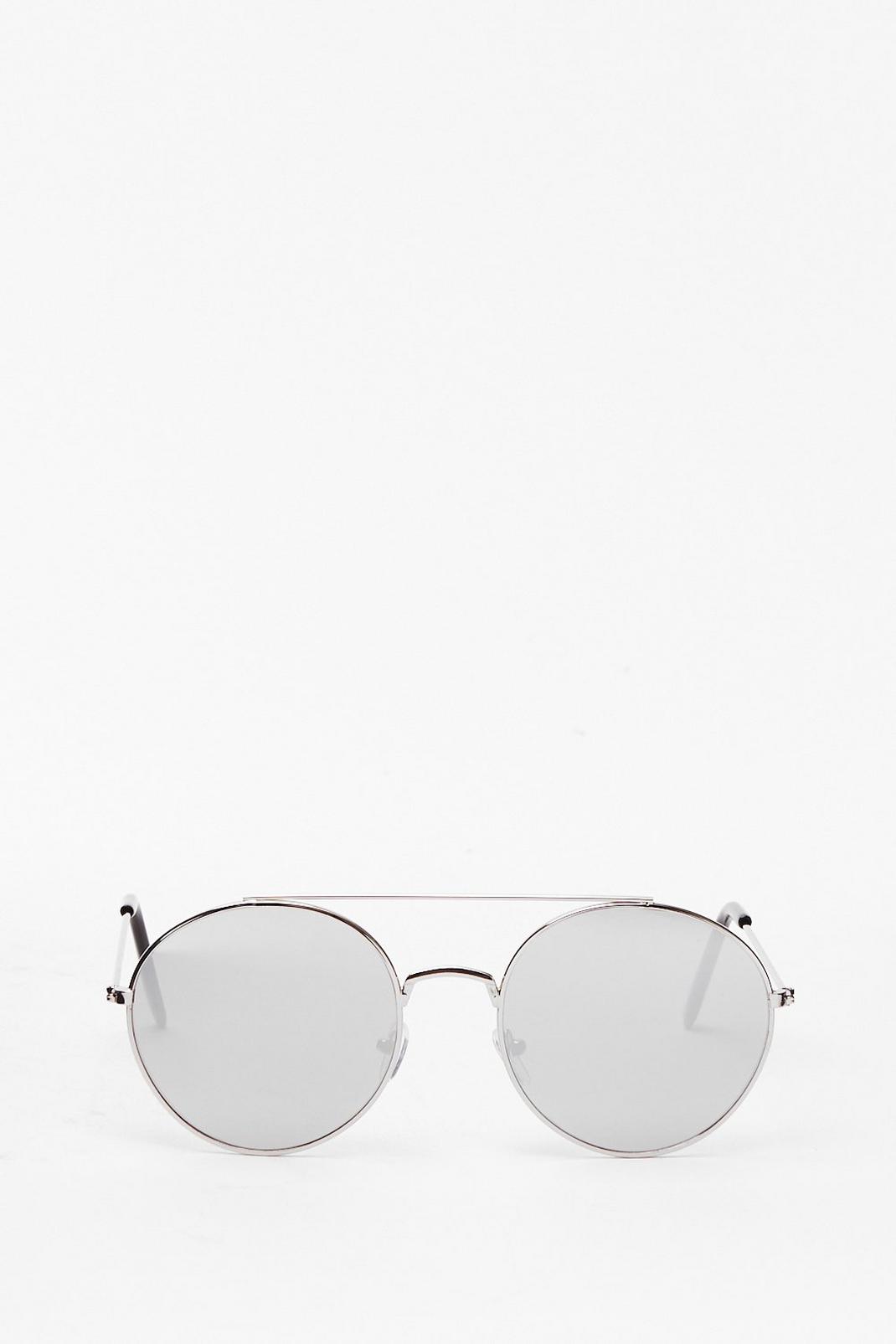Silver 'Round About Now Aviator Sunglasses image number 1