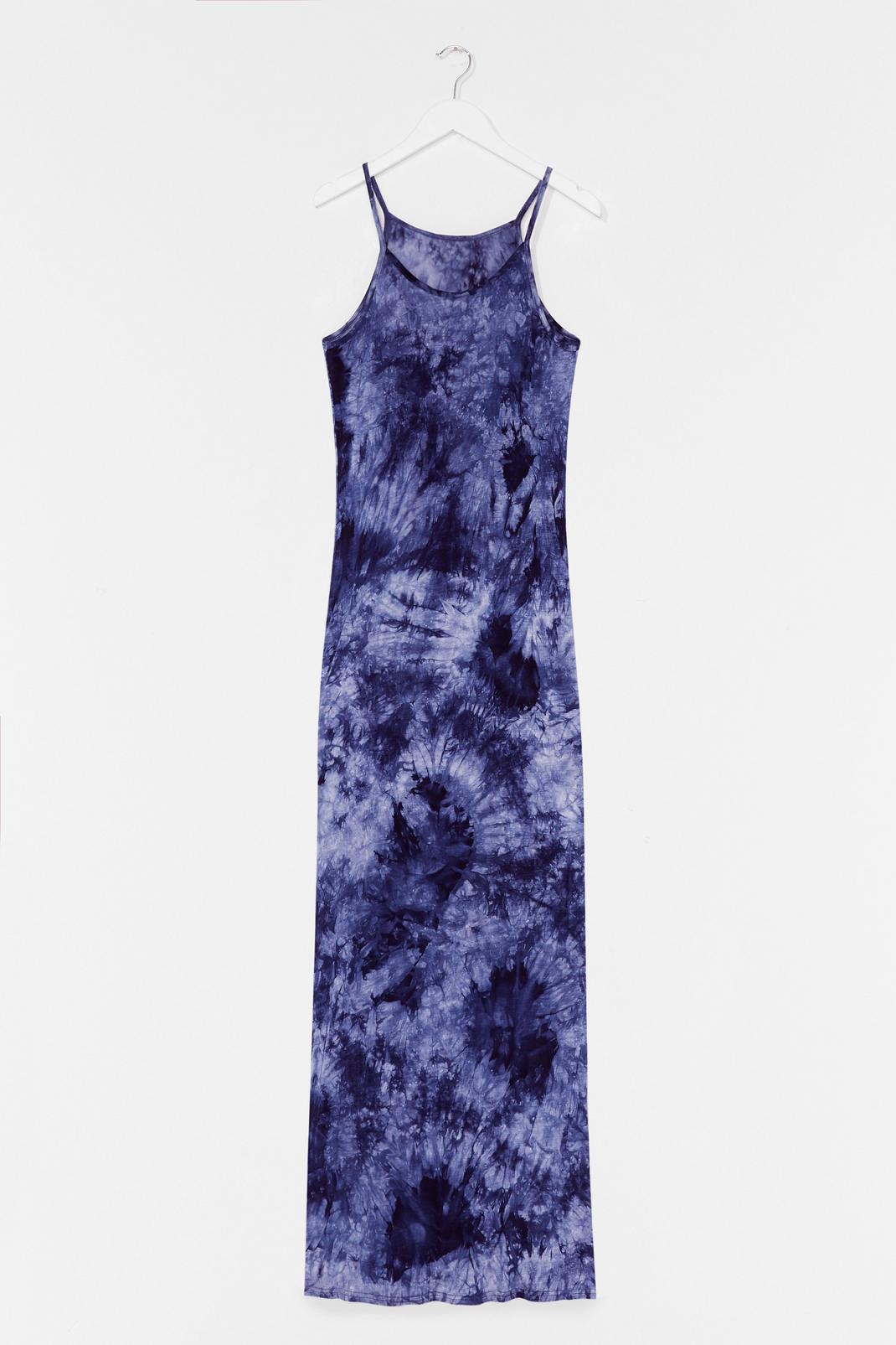 Navy Let the Good Times Roll Tie Dye Maxi Dress image number 1