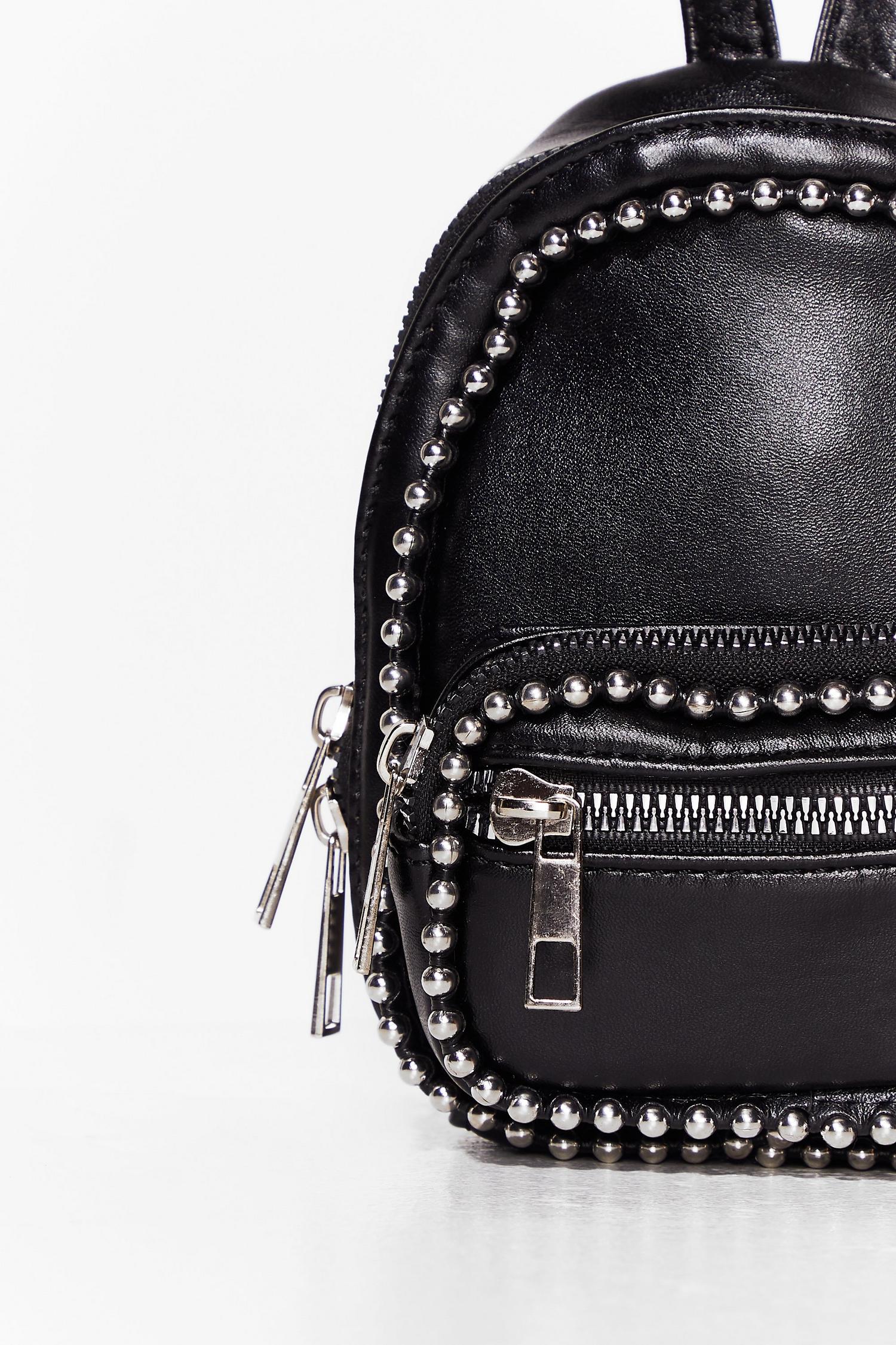 black studded mini bag