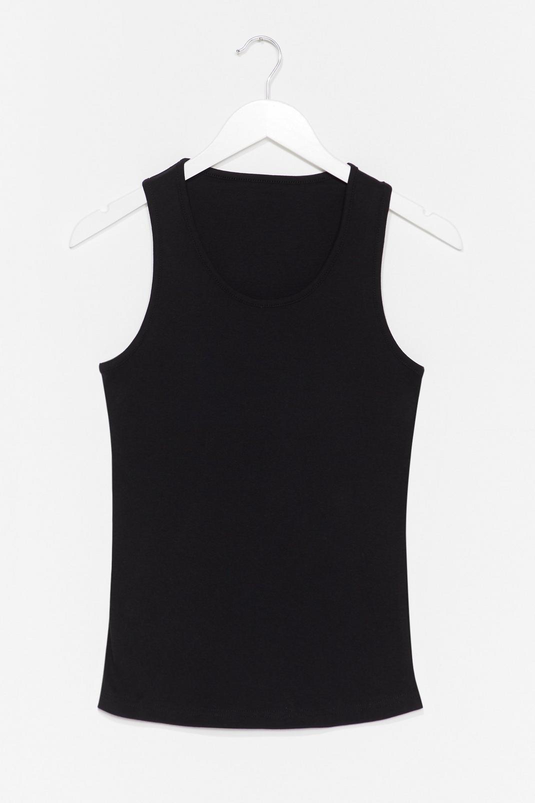 Black Totally Invested Jersey Tank Top image number 1