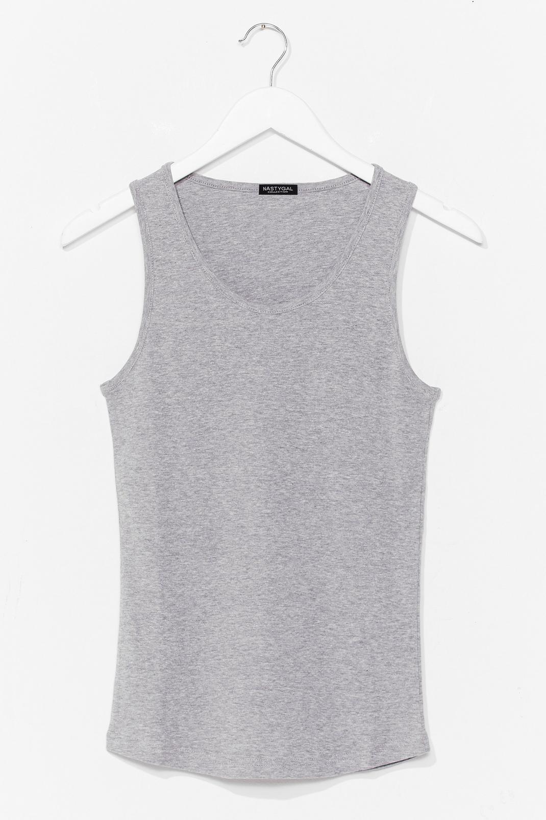 Grey Jersey Scoop Neck Oversized T-Shirt image number 1