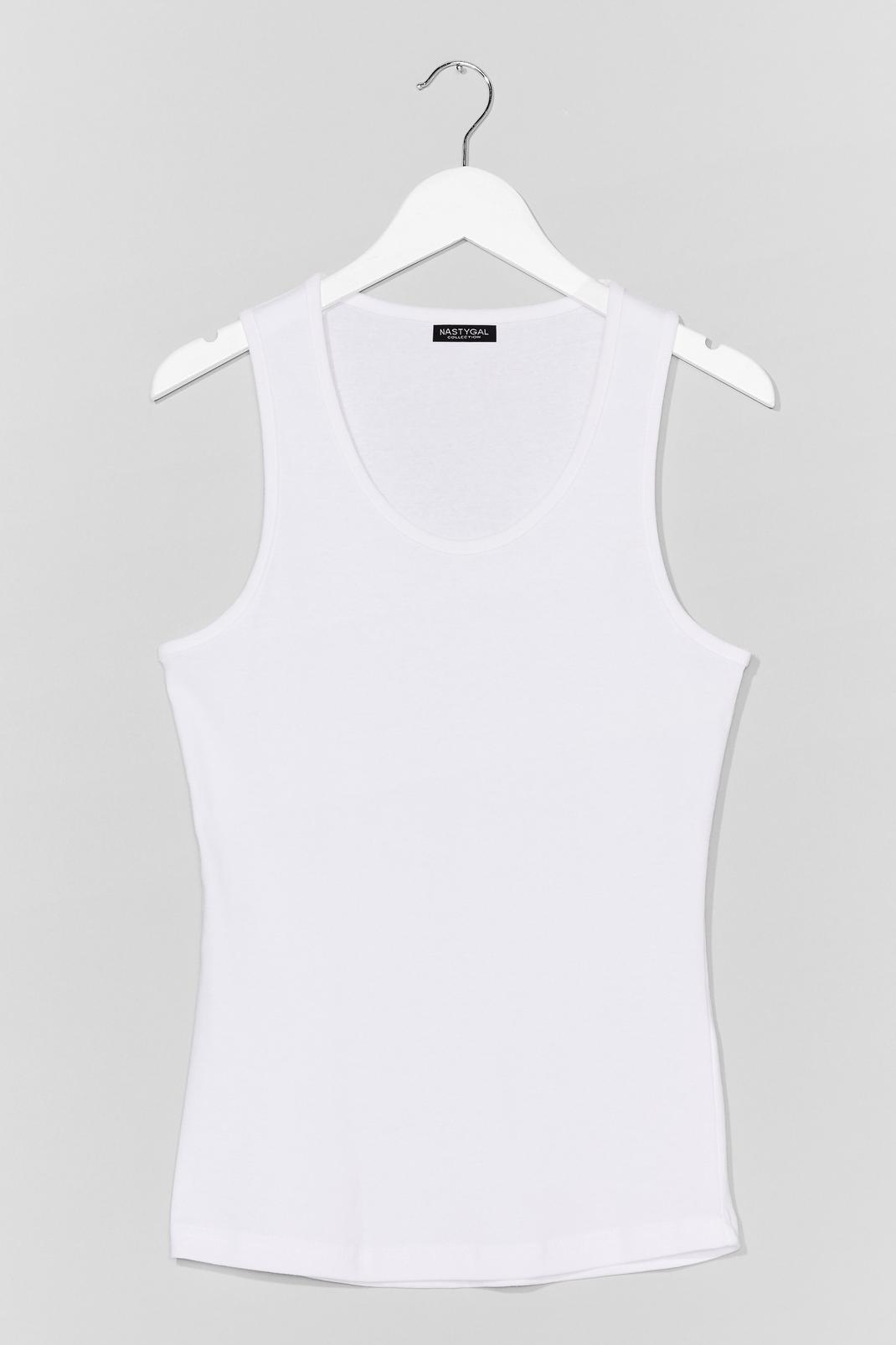 White Totally Invested Jersey Tank Top image number 1