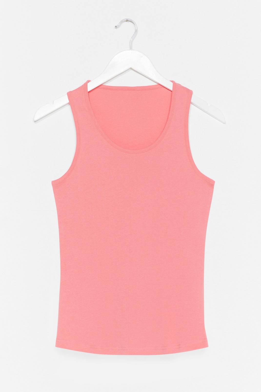 Coral Jersey Scoop Neck Sleeveless Tank image number 1