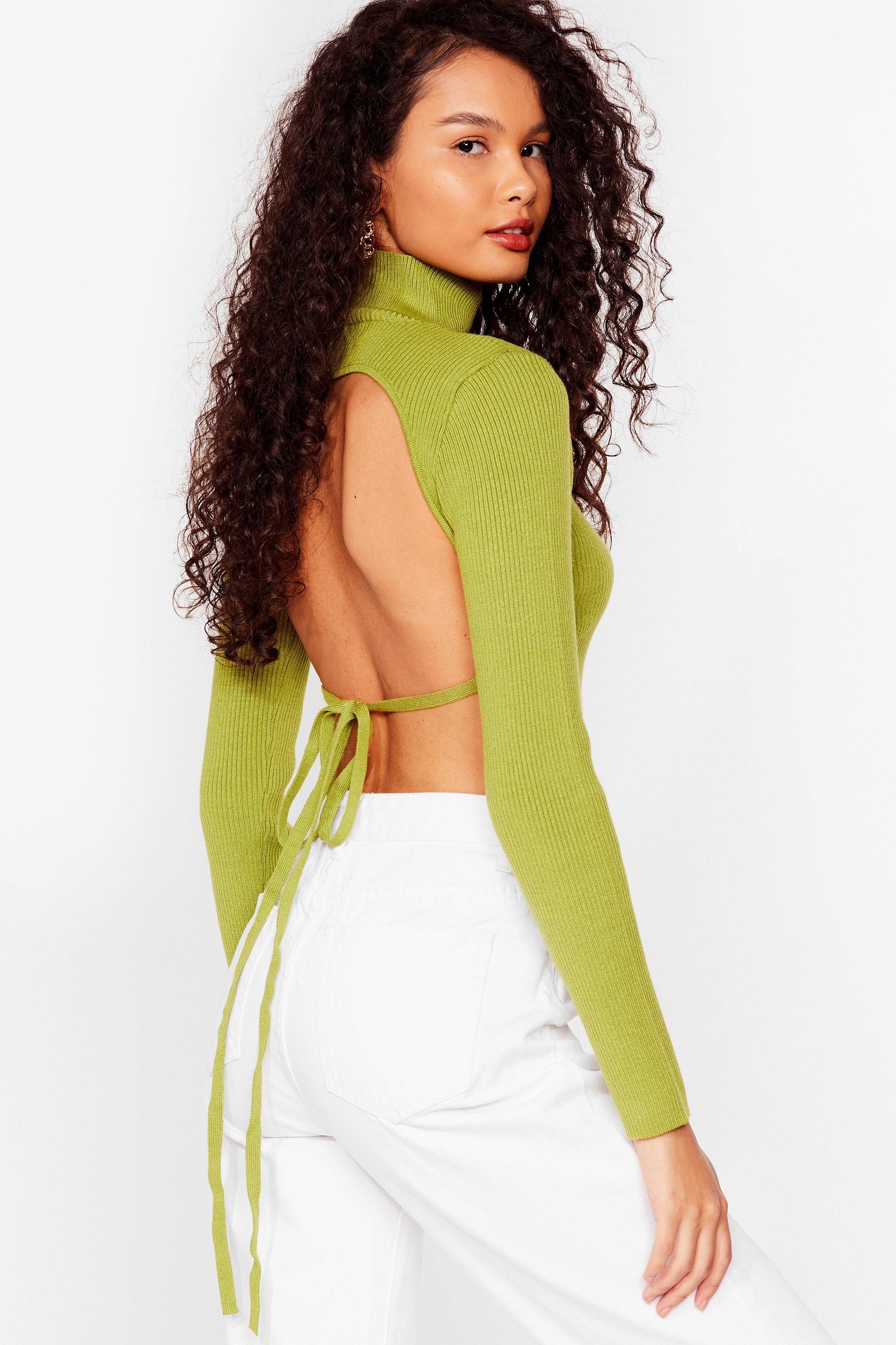 Backless turtleneck best sale