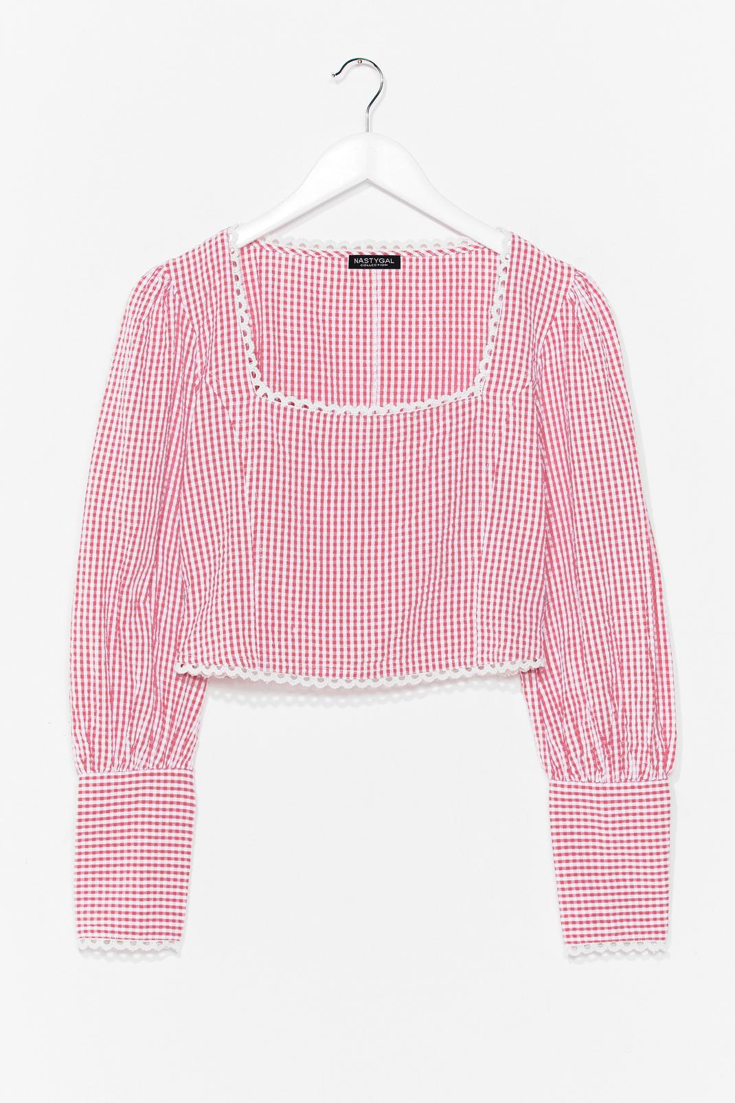 Square's Square Gingham Cropped Blouse image number 1