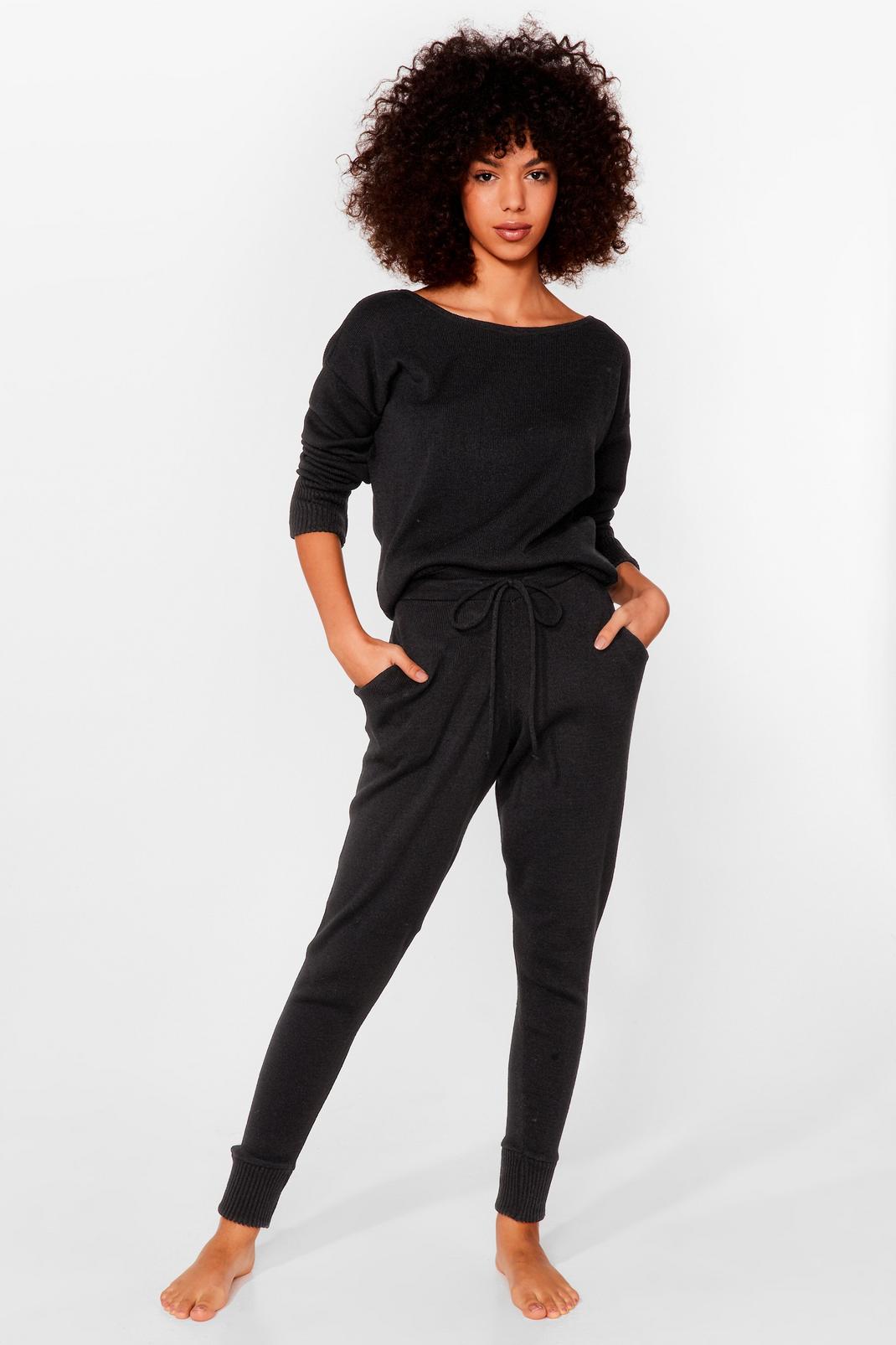 Black Weekend Loading Knit Jumper and Joggers image number 1