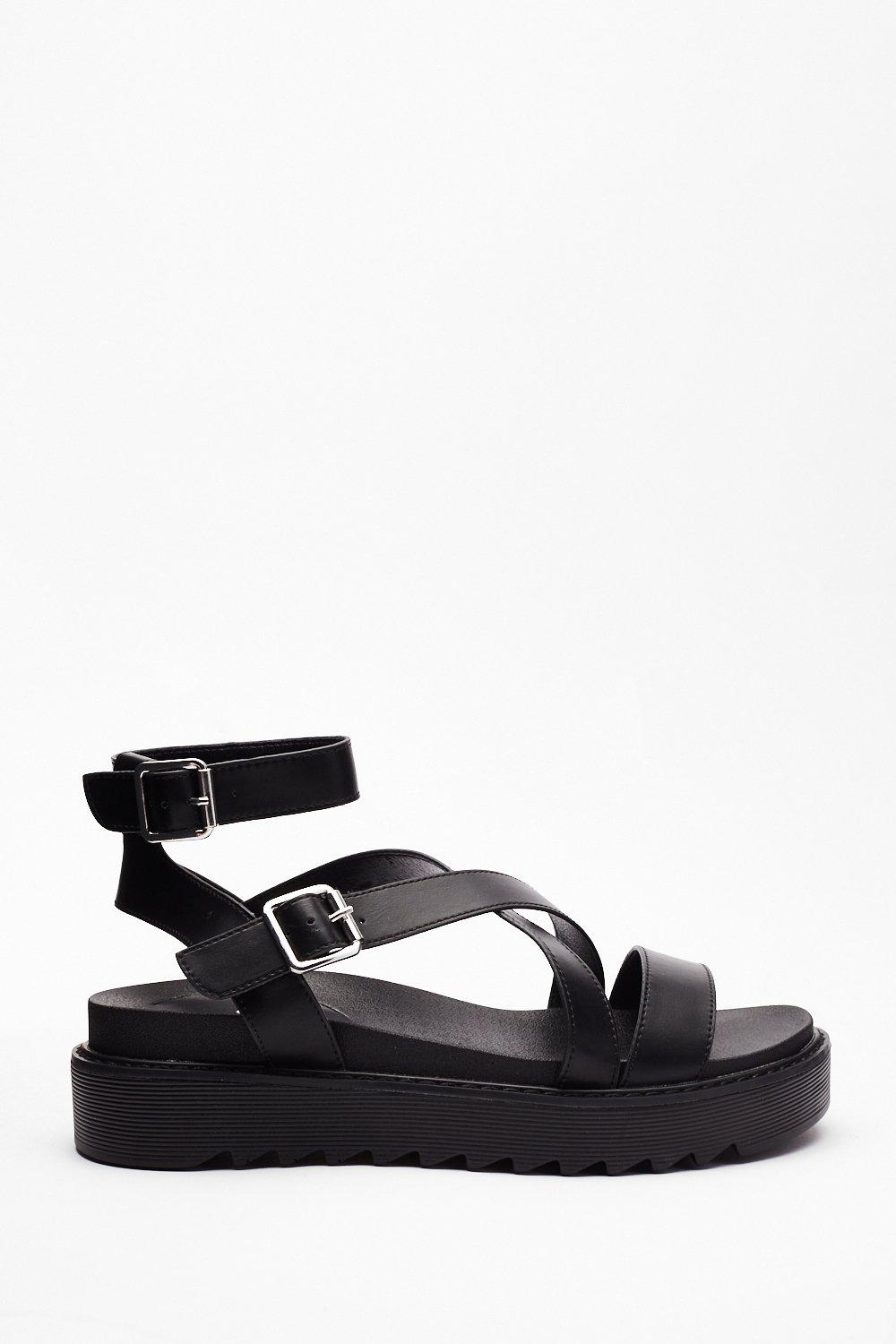 cross strap sandals