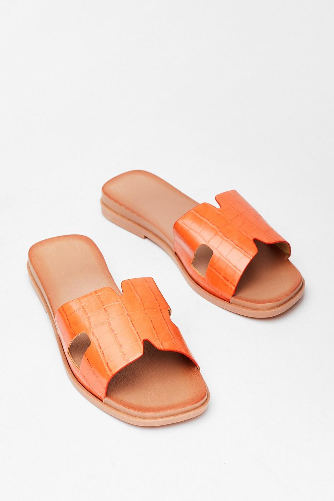 Step Out Croc Flat Sandals image number 1