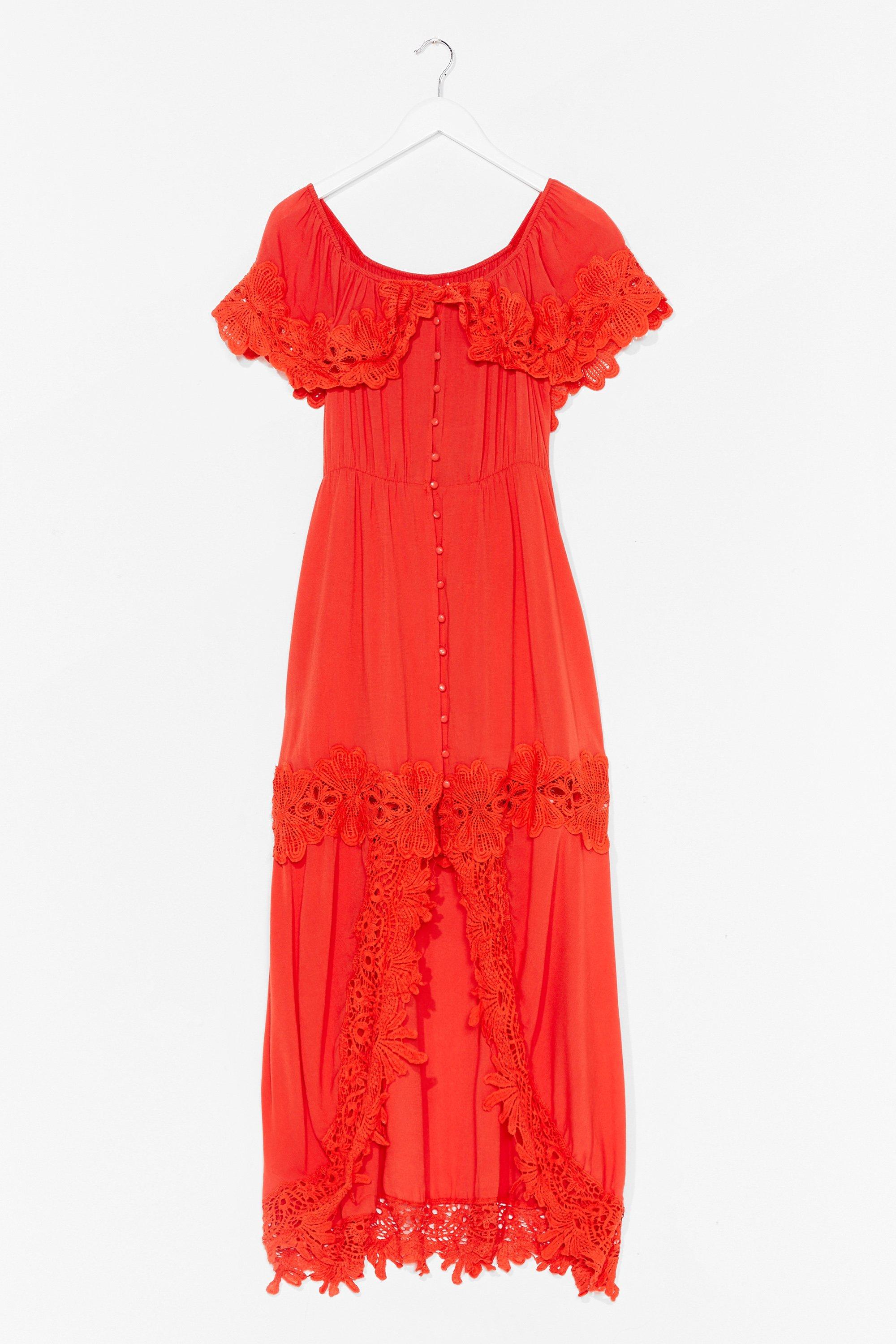 nasty gal orange dress