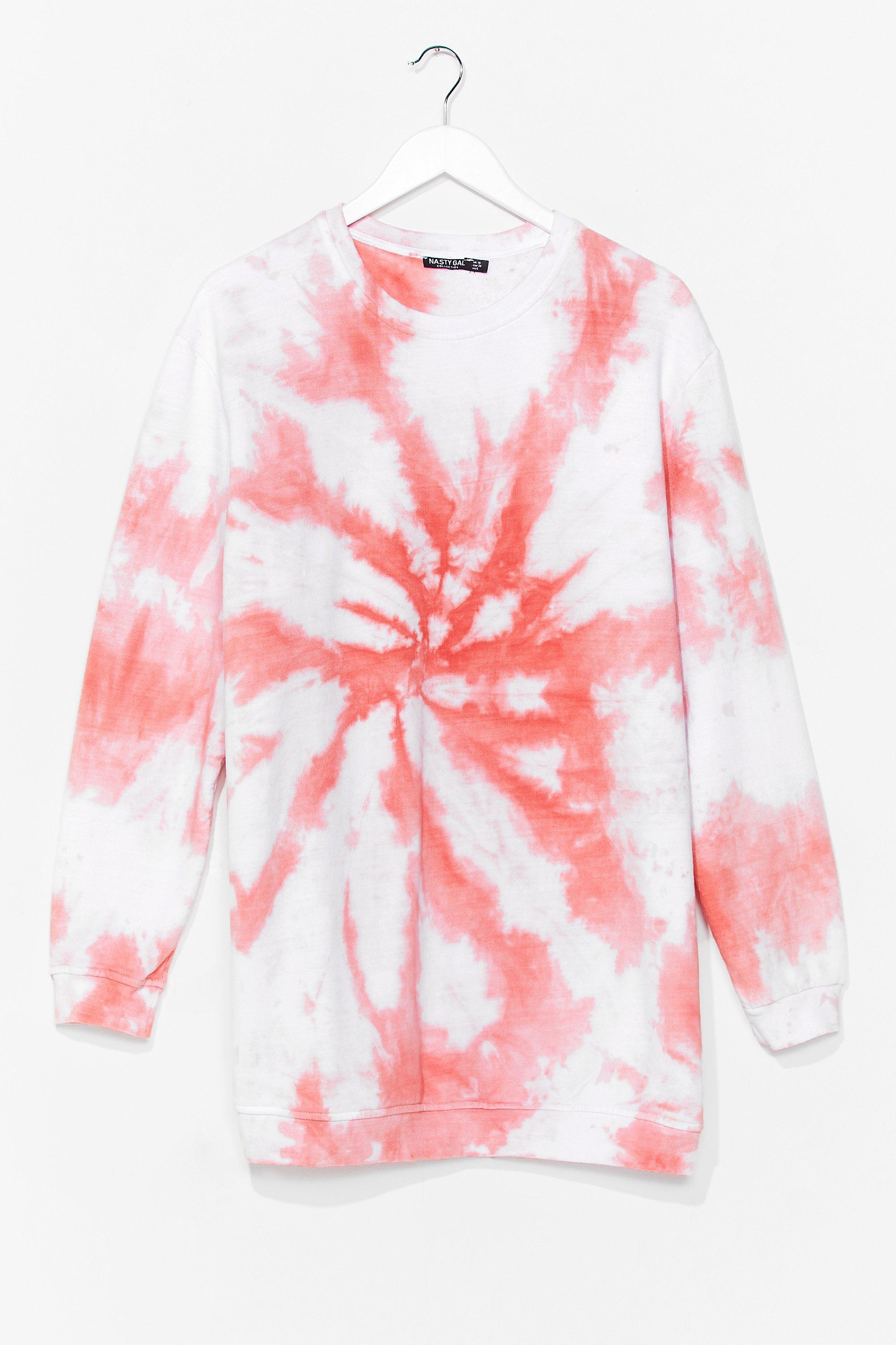 nasty gal tie dye sweatshirt