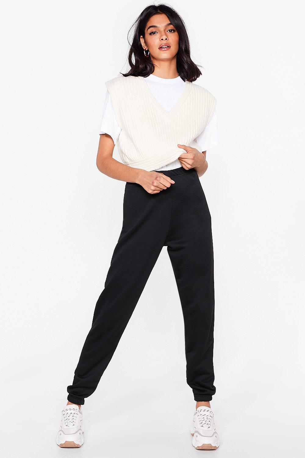 nasty gal jog the limelight stretch joggers