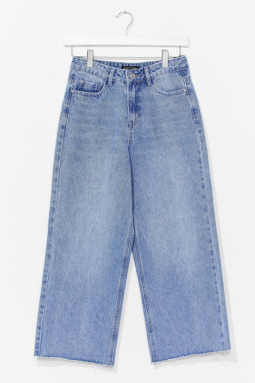 Light blue Wide Leg Cropped Jeans image number 1