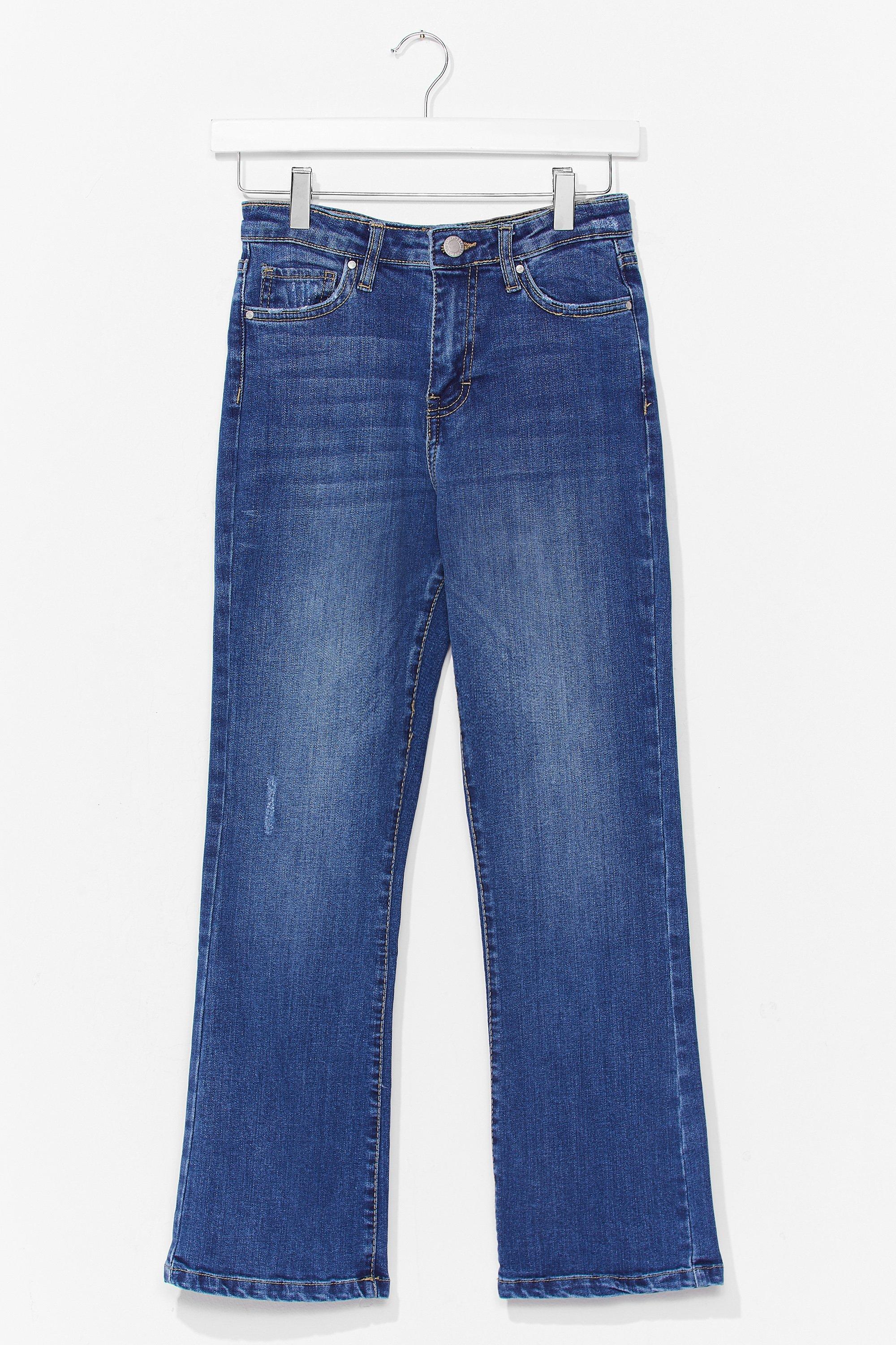 When In Doubt Cropped Flare Jeans Nasty Gal