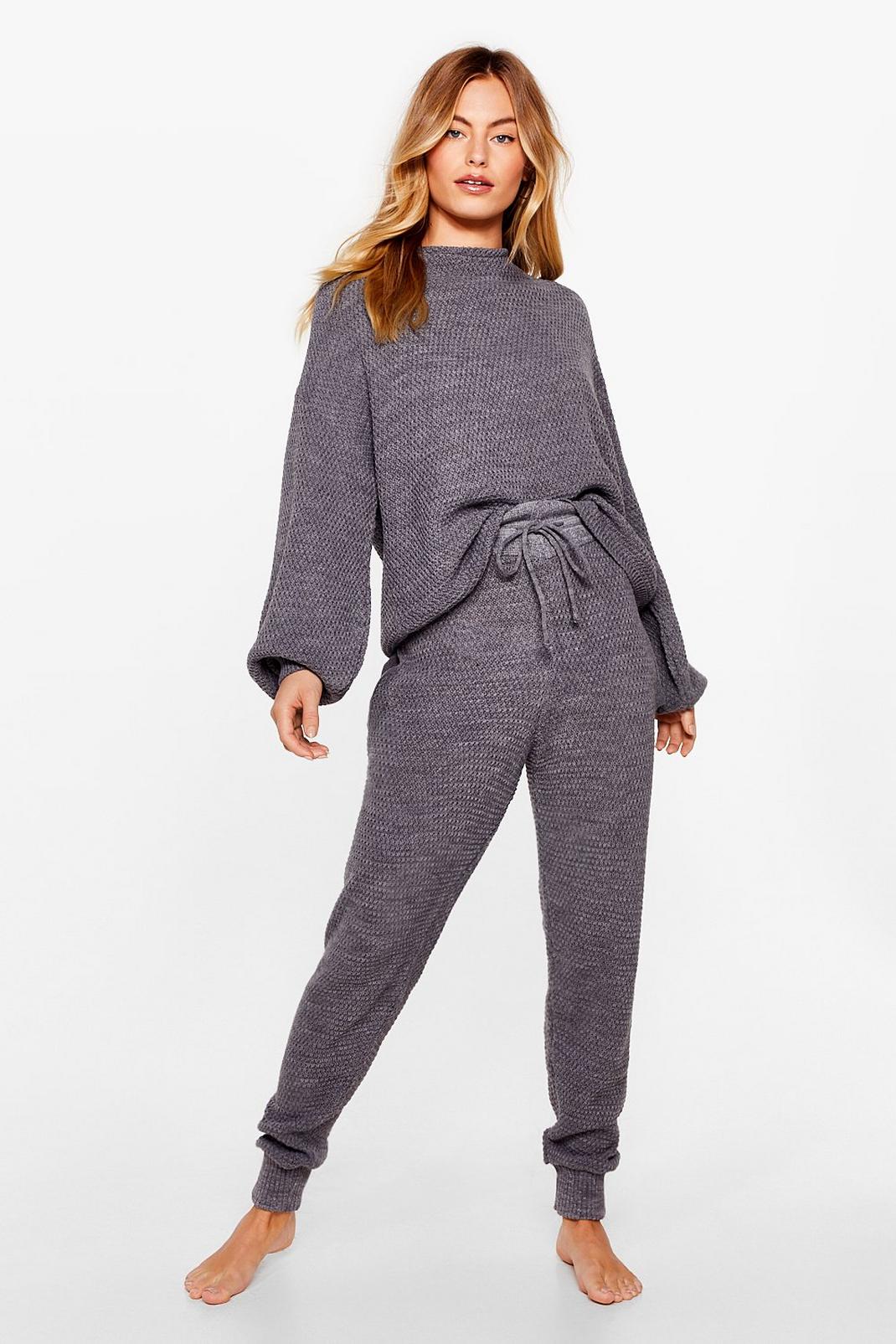 Off the Shoulder Knit Sweater and Jogger Set | Nasty Gal