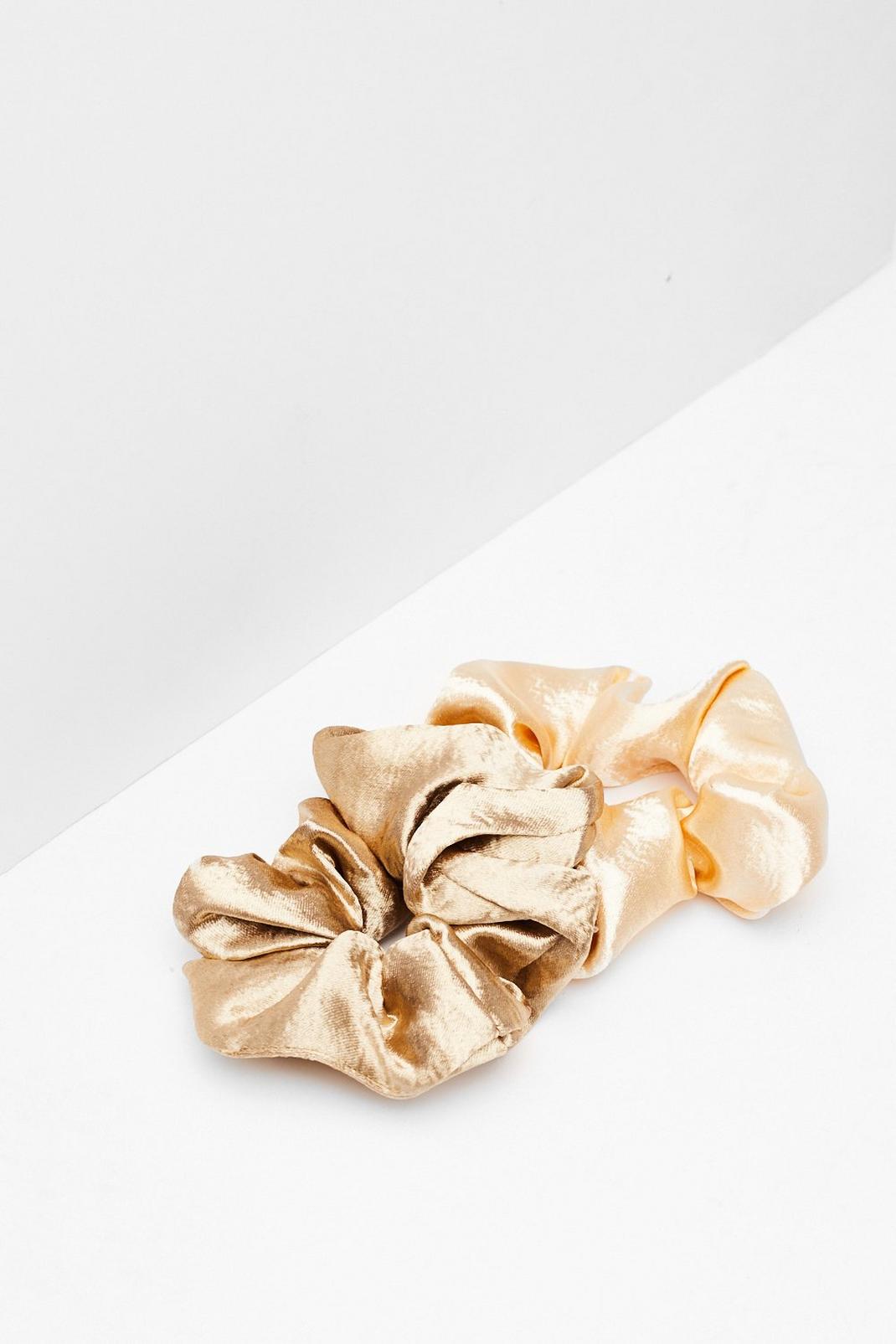 Tie It Up 2-Pc Satin Scrunchies image number 1