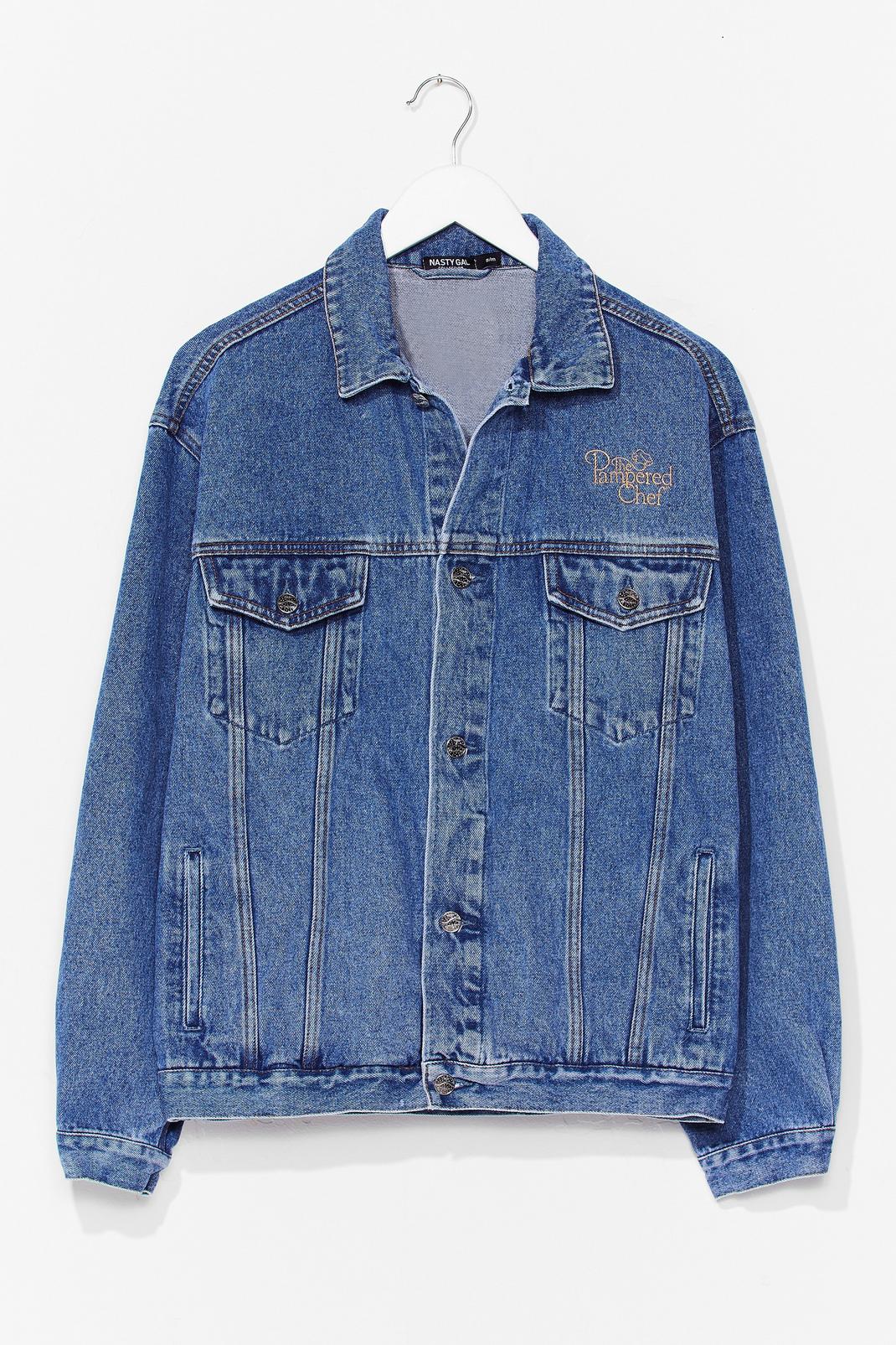 Blue Vintage Oversized Denim Jacket image number 1