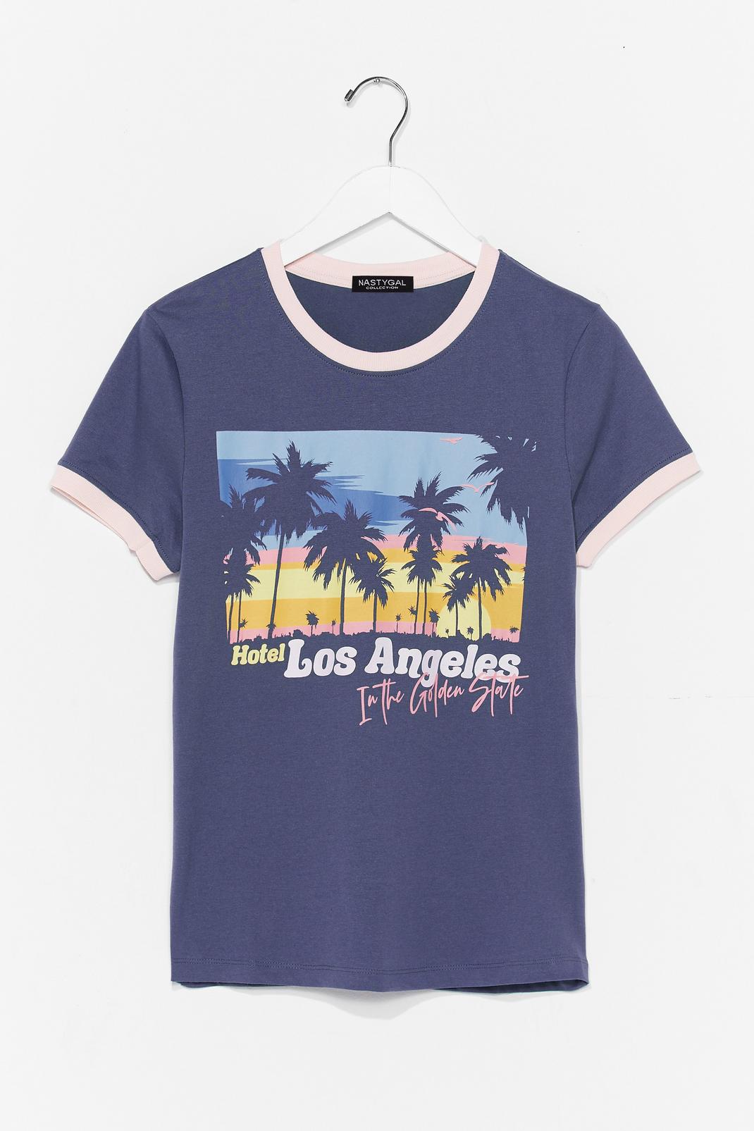 Navy Los Angeles Ringer T-Shirt image number 1