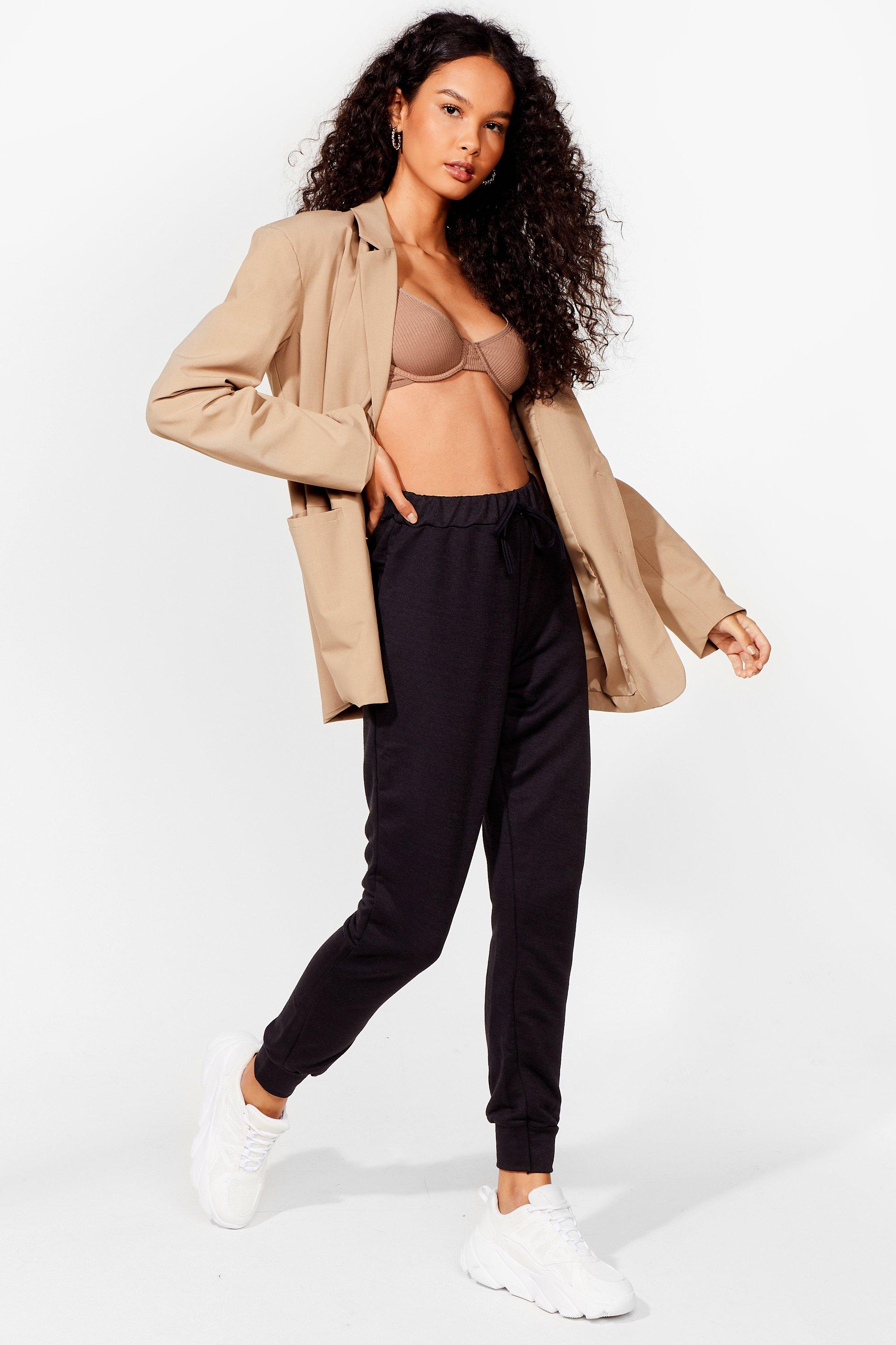 Pantalon de jogging taille haute resserr aux chevilles Nasty Gal