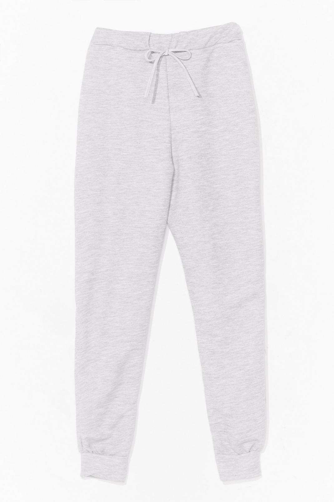 Grey There Chances Are Slim High-Waisted Sweatpants image number 1