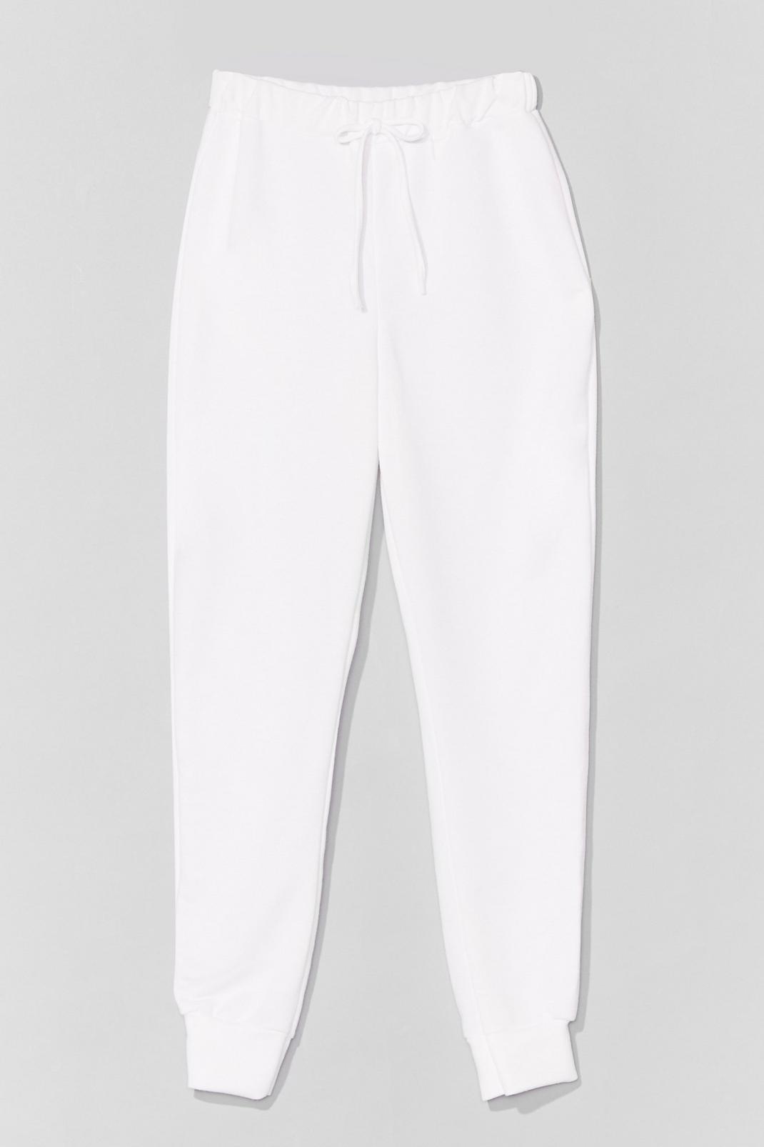 Ivory There Chances Are Slim High-Waisted Joggers image number 1