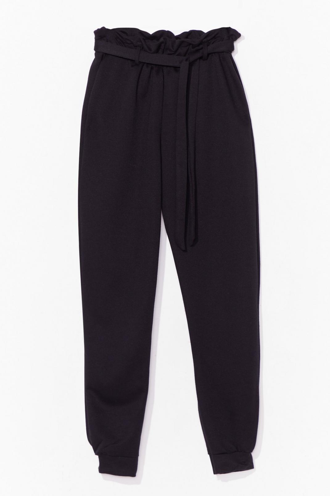 It's in the Paperbag Belted High-Waisted Joggers image number 1