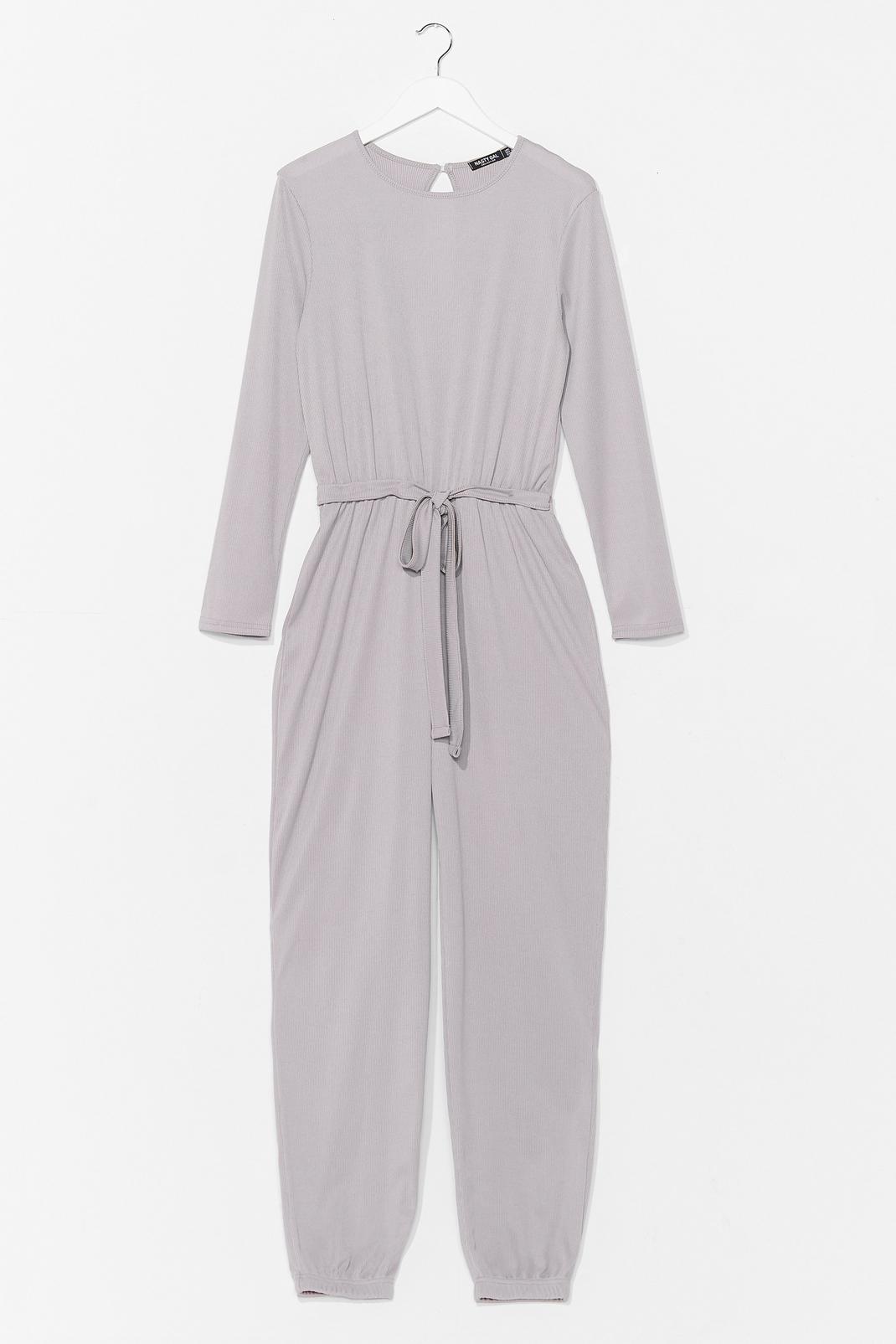 The Look of Love Belted Ribbed Jumpsuit image number 1