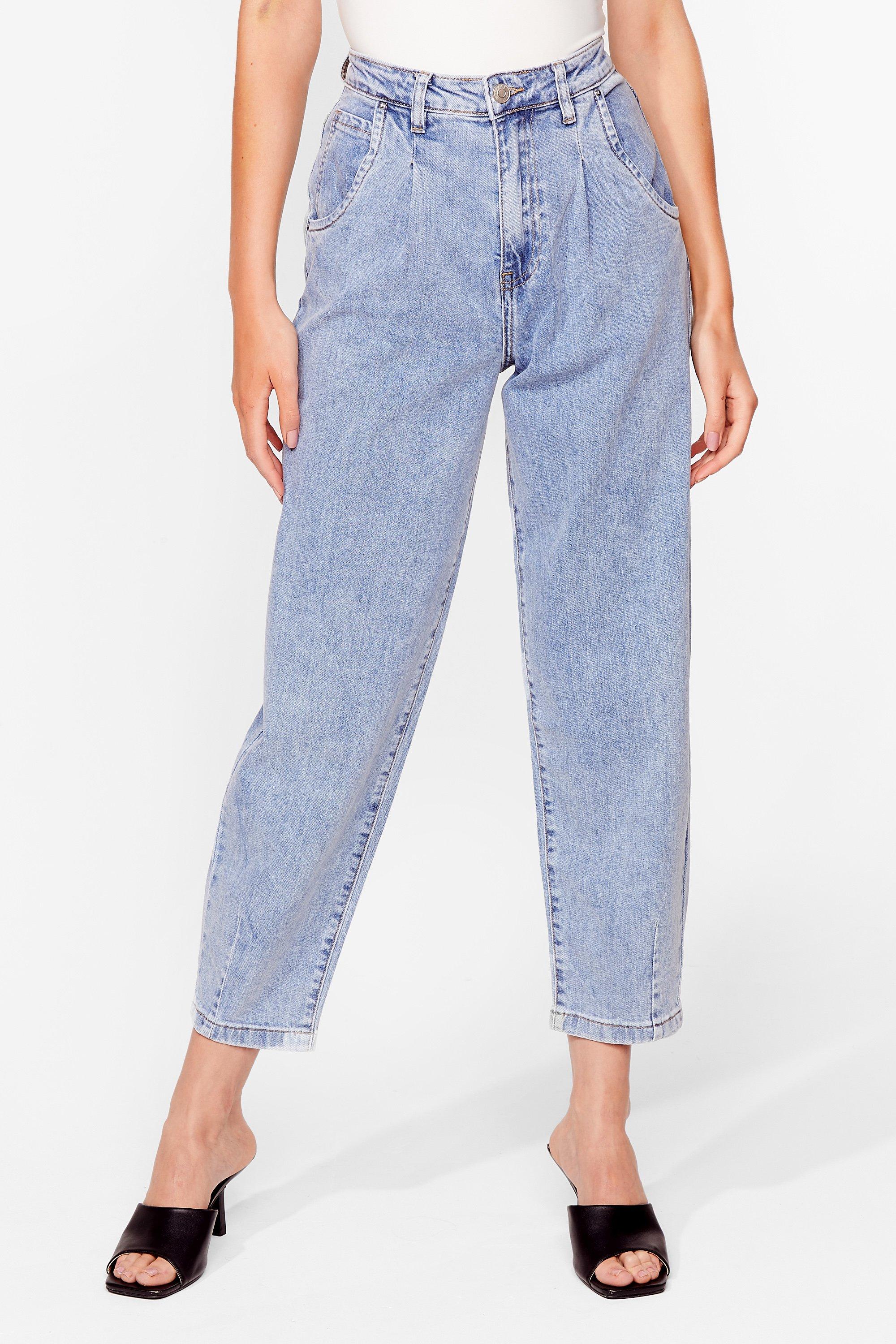 high waisted relaxed jeans