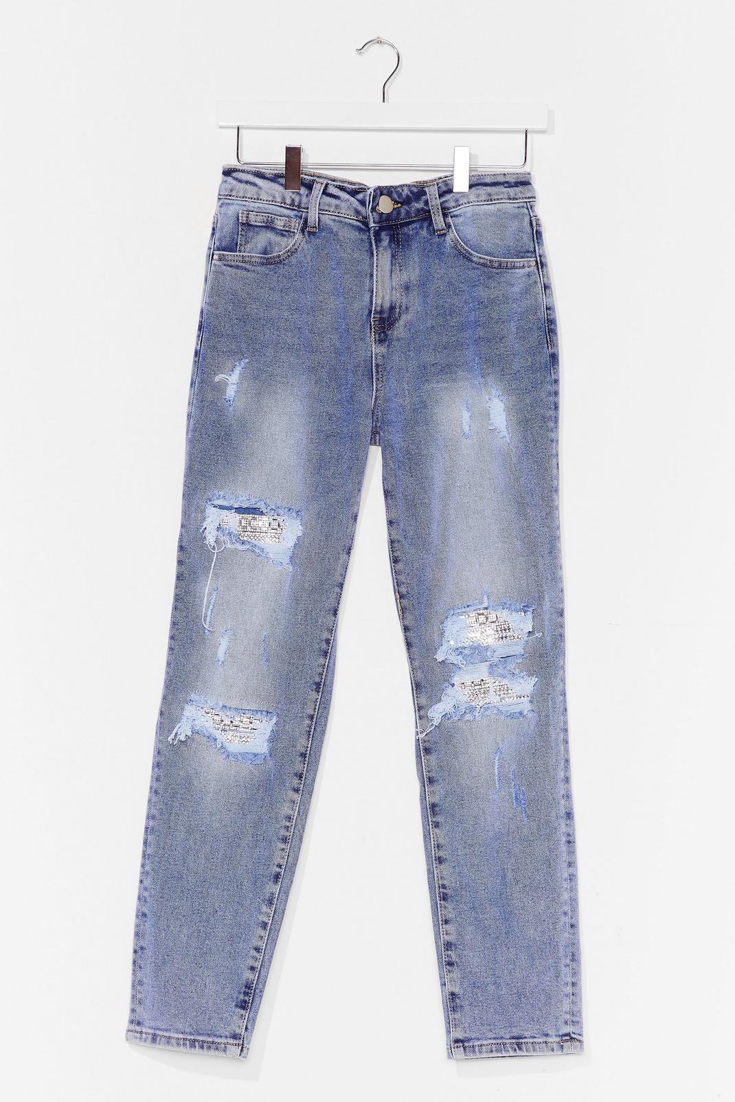 Ripped Faded Boyfriend Jeans image number 1