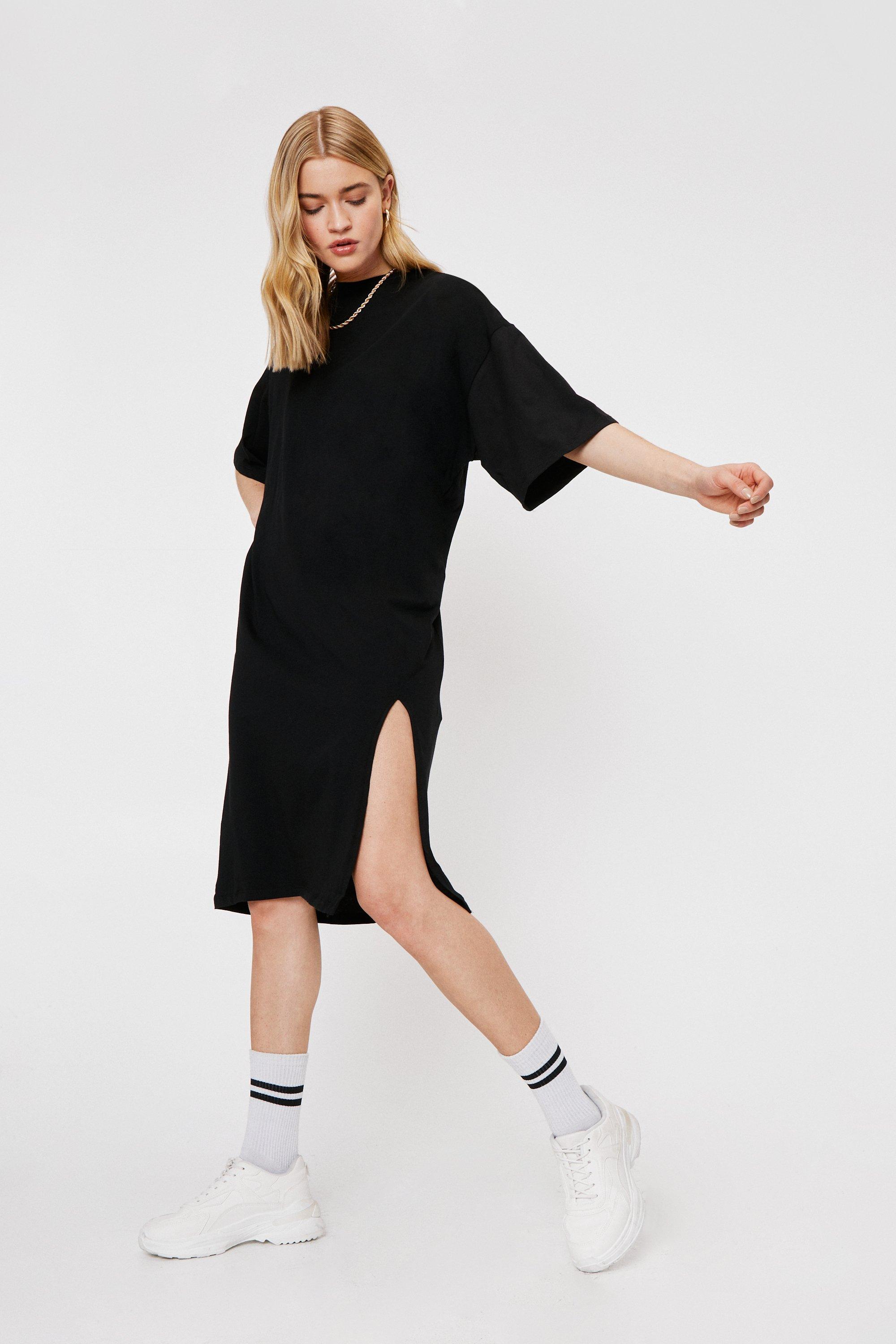 Midi t shirt on sale dress with slits