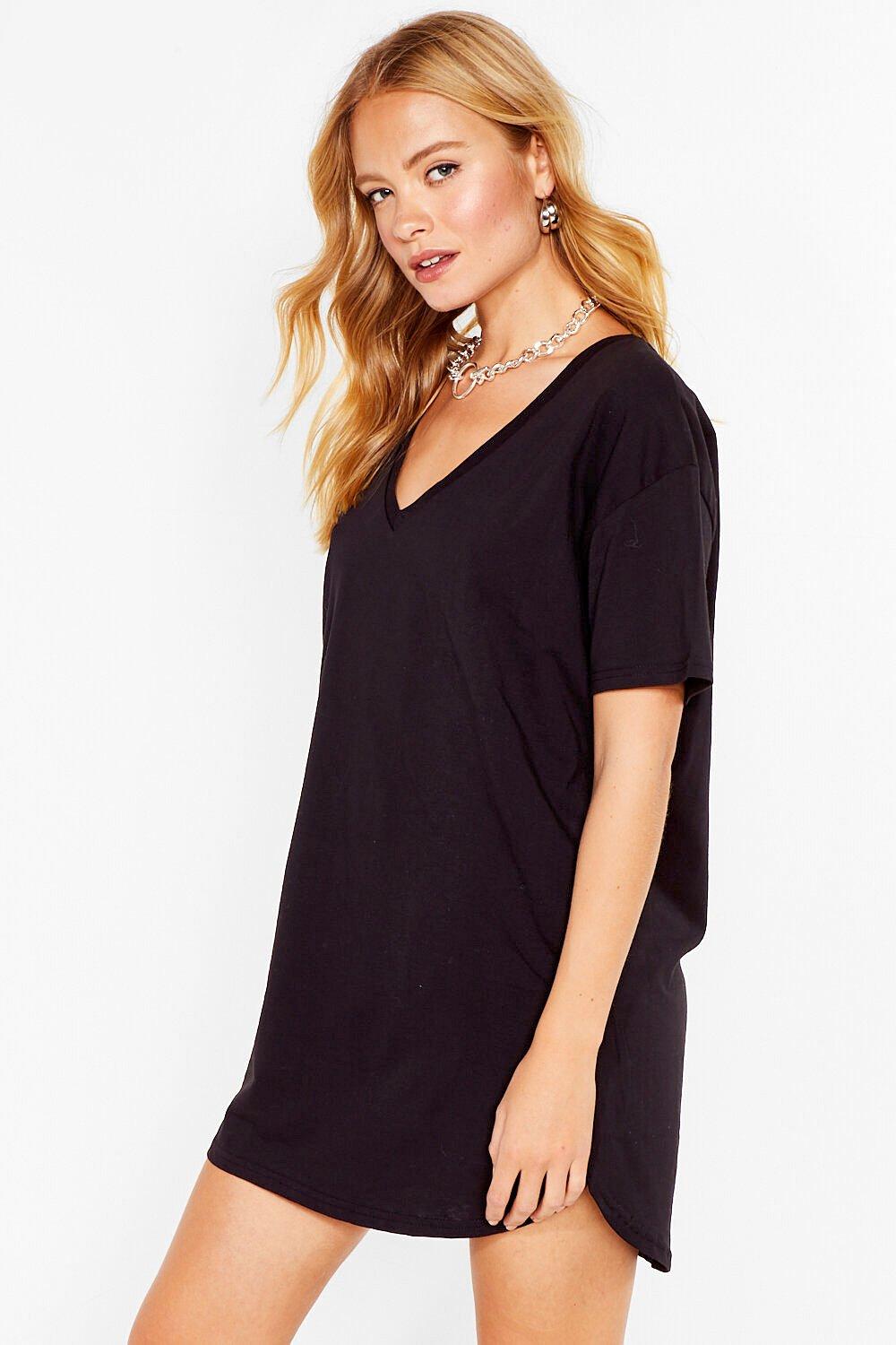 Robe t shirt col v sale