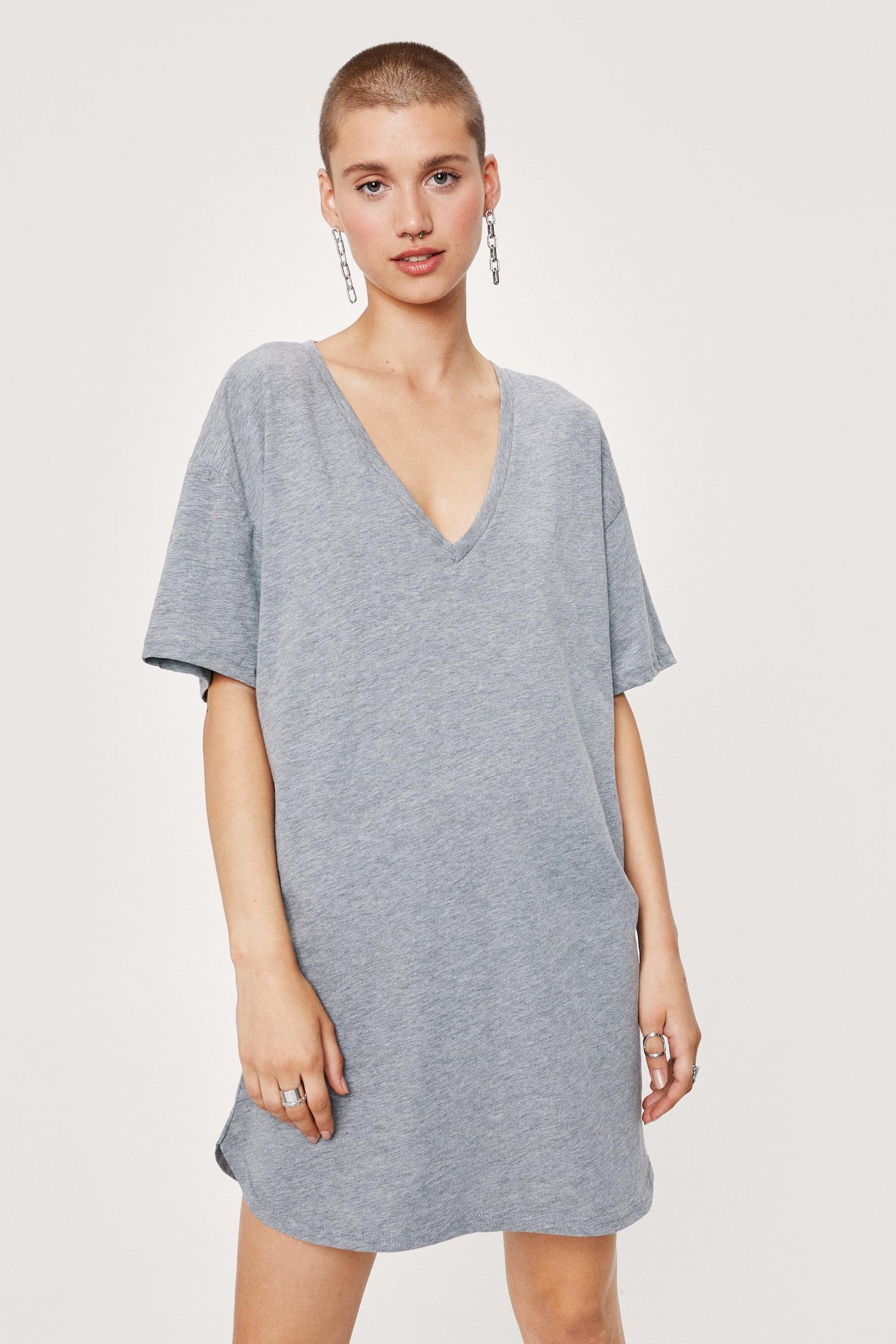 tee shirt dress v neck